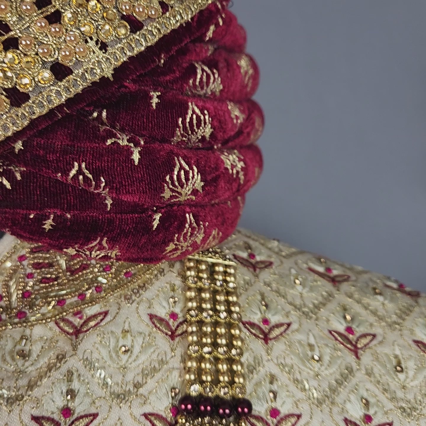 Golden Sherwani for Groom  -   Indian Wedding Outfit for Men