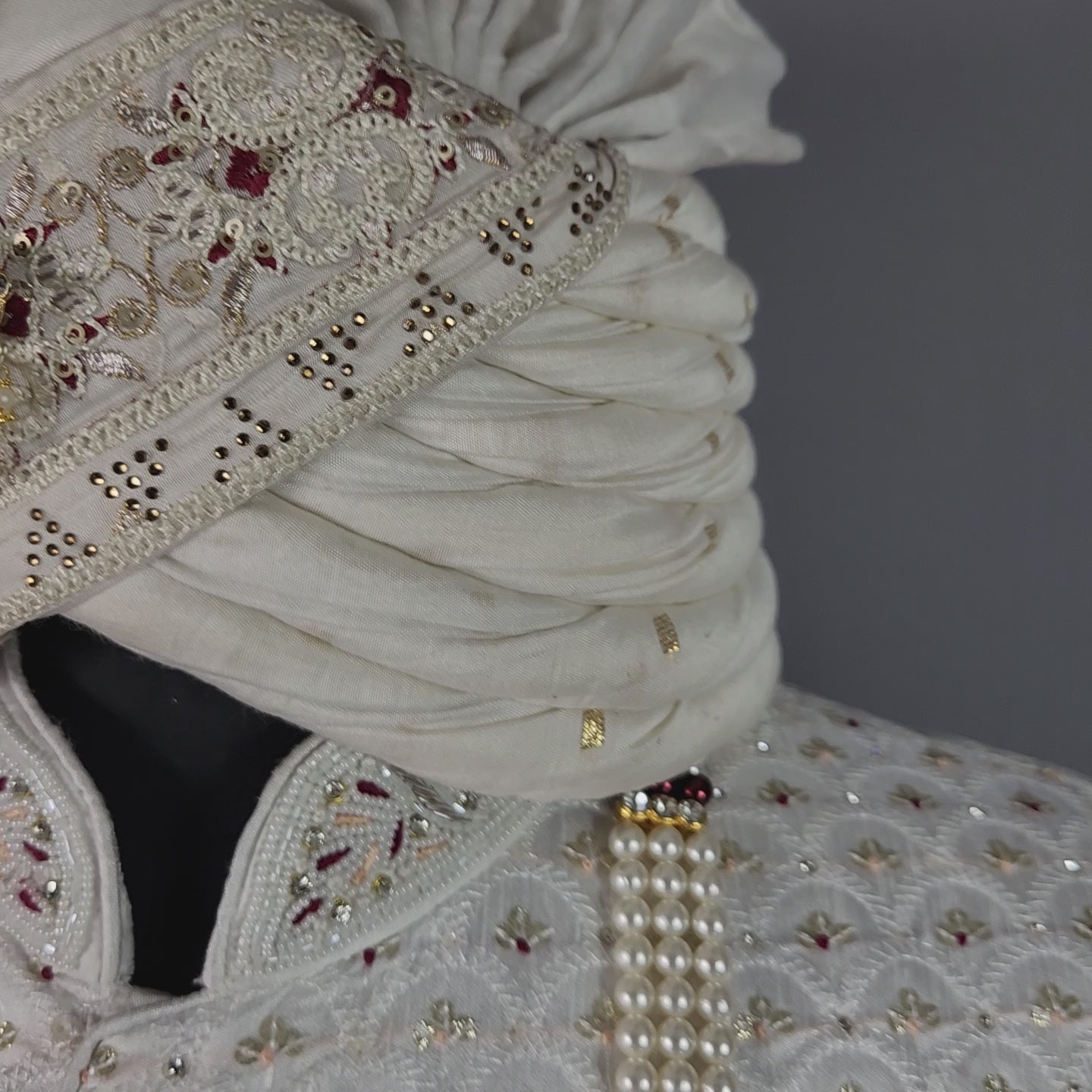 White Sherwani for Groom  -   Indian Wedding Outfit for Men