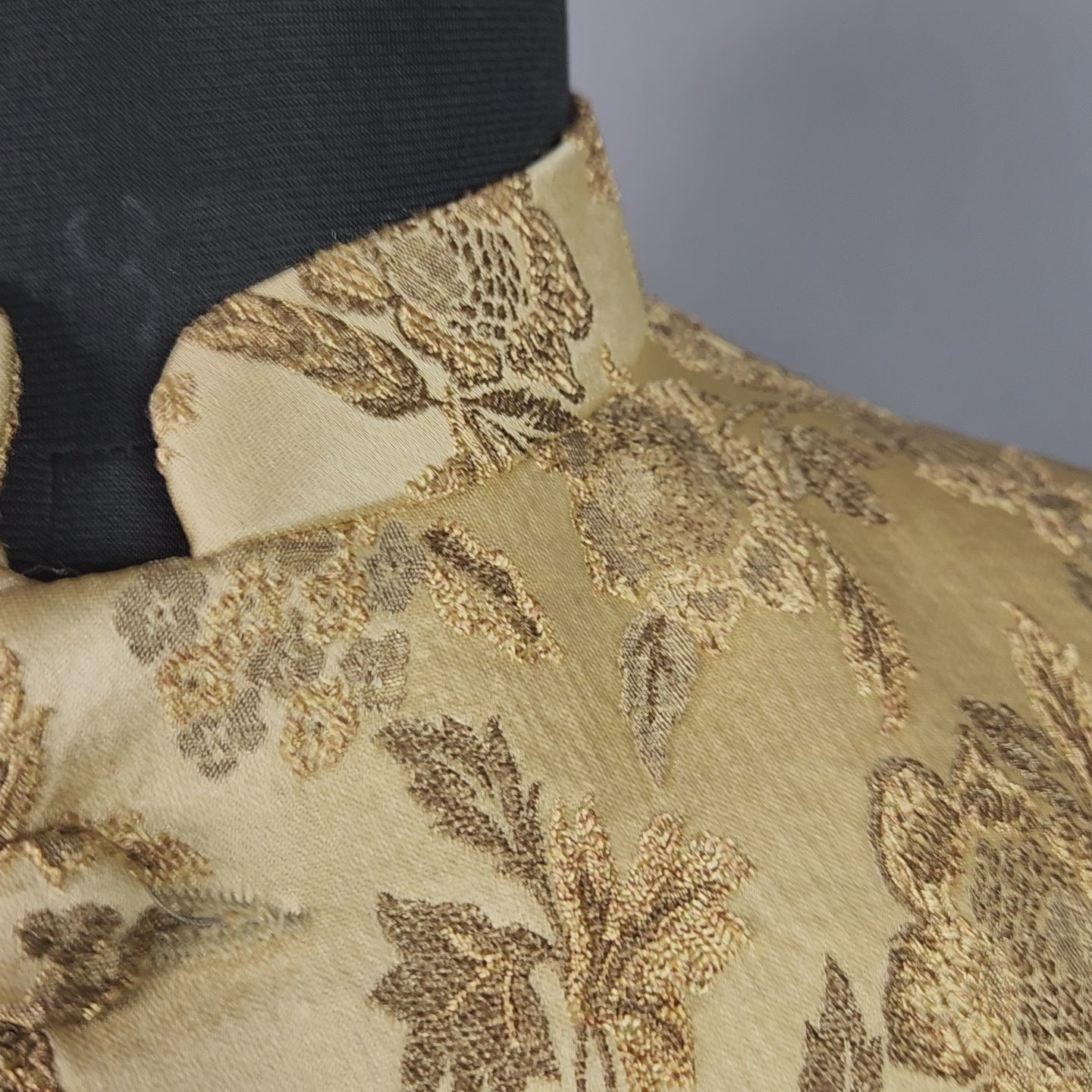 Golden nehru jacket for men - Indian ethnic waistcoat ideal for weddings, festive events, and traditional functions