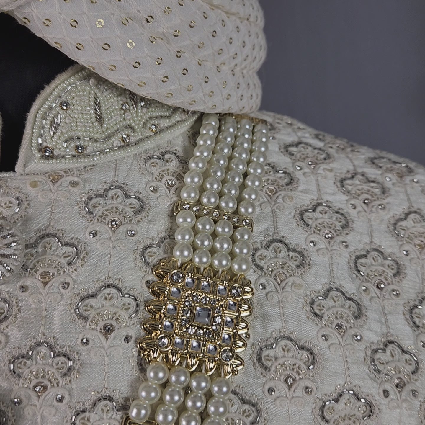 White Sherwani for Groom  -   Indian Wedding Outfit for Men