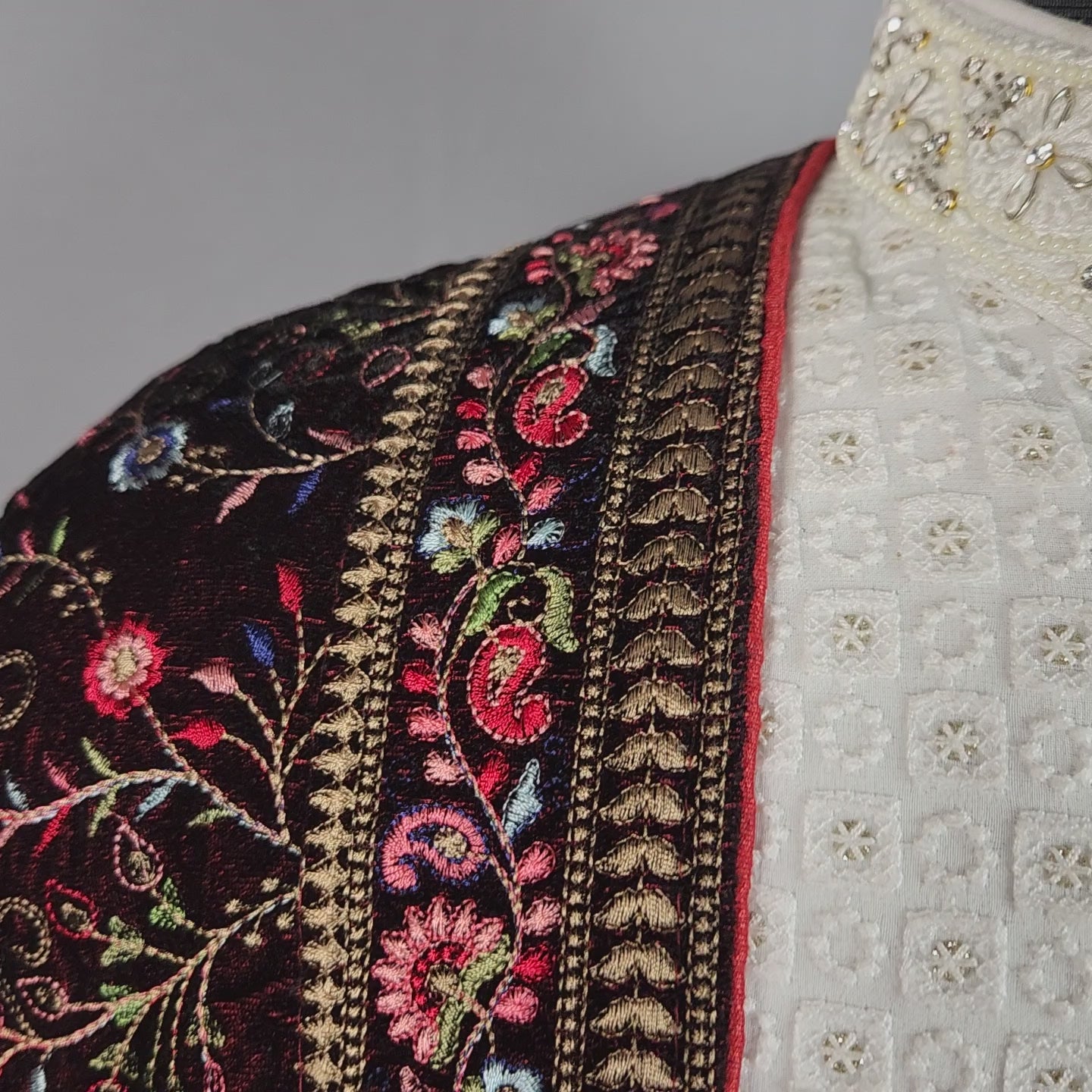 Red Wedding Shawl for Groom