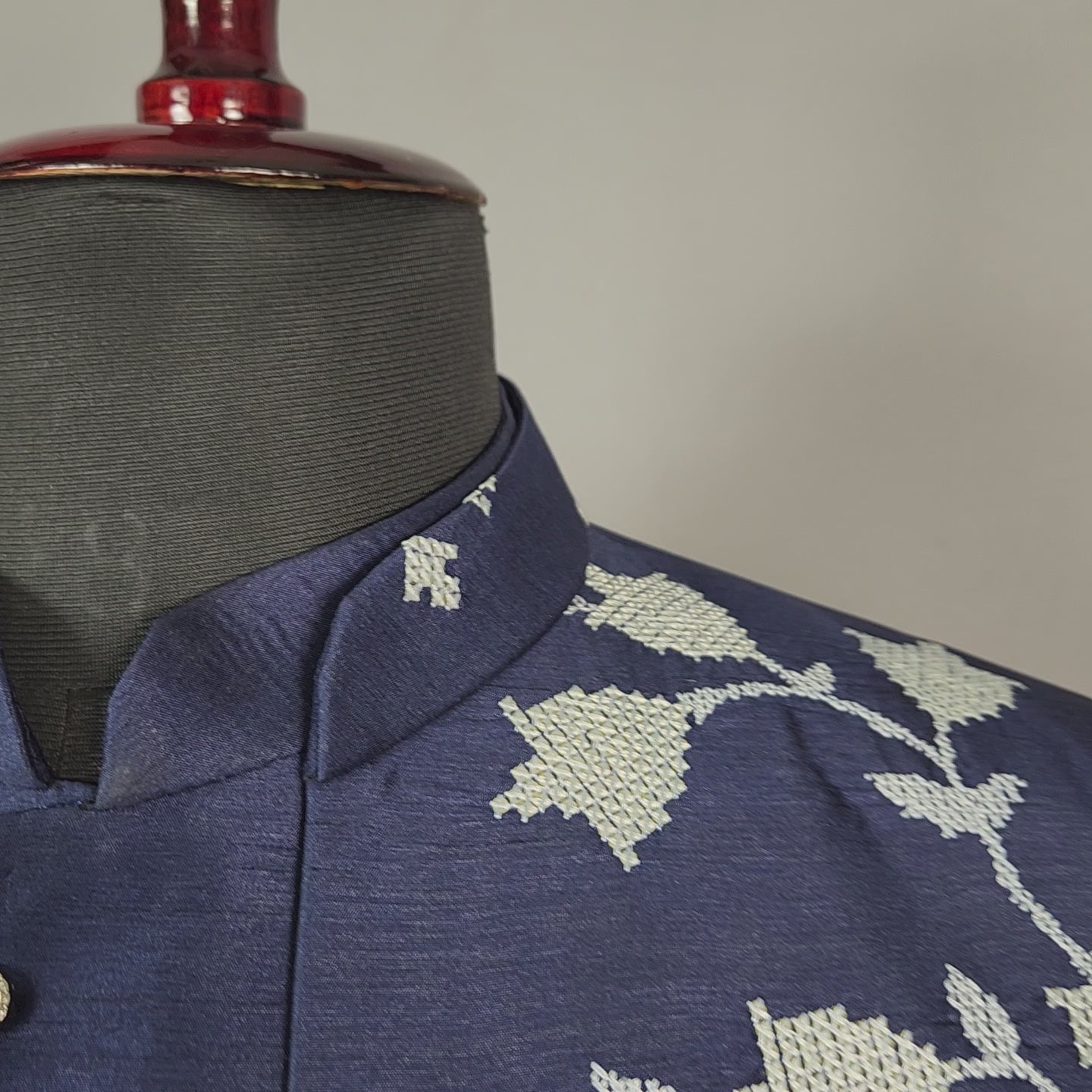 Blue Indo-Western Sherwani for Men | Indian Groom Wedding Outfit