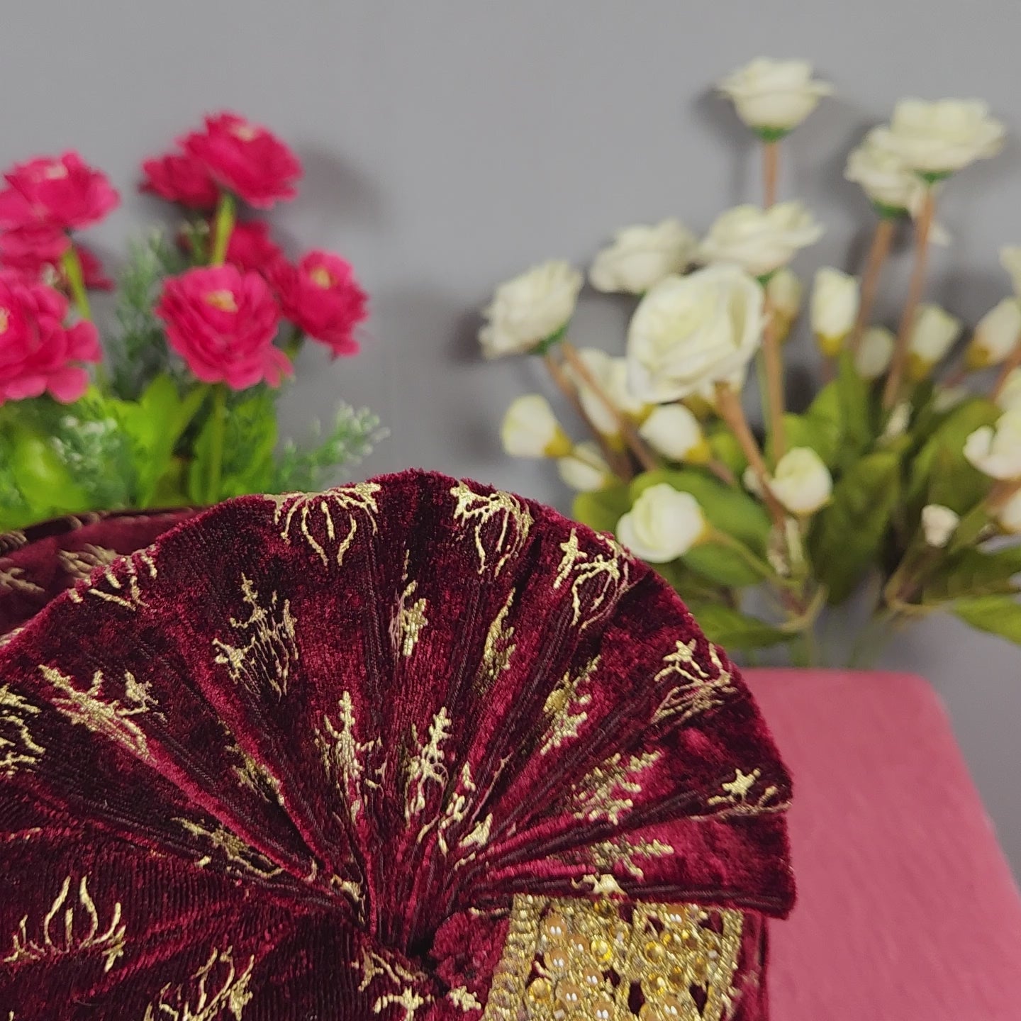 Red Groom Turban Safa