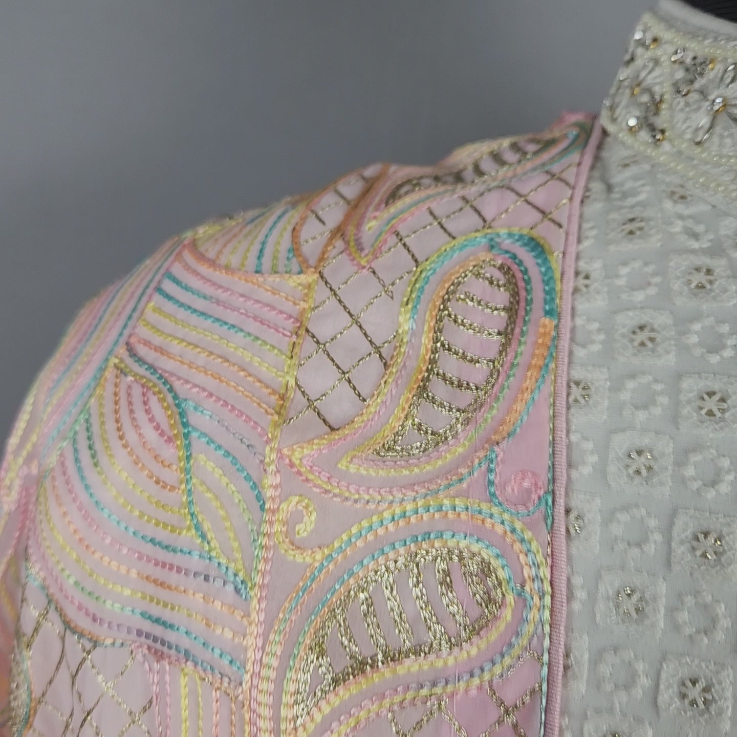 Pink Wedding Shawl for Groom