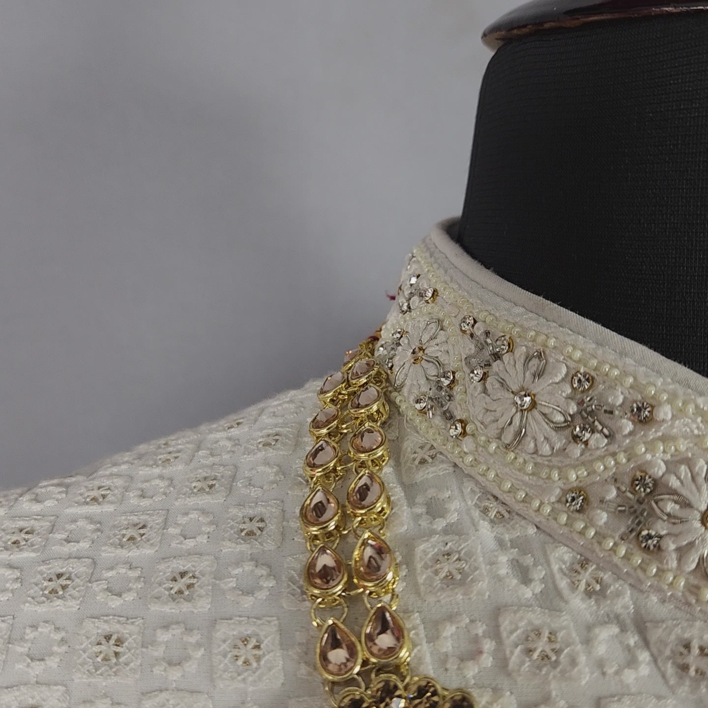 Gold Kundan Necklace for Groom