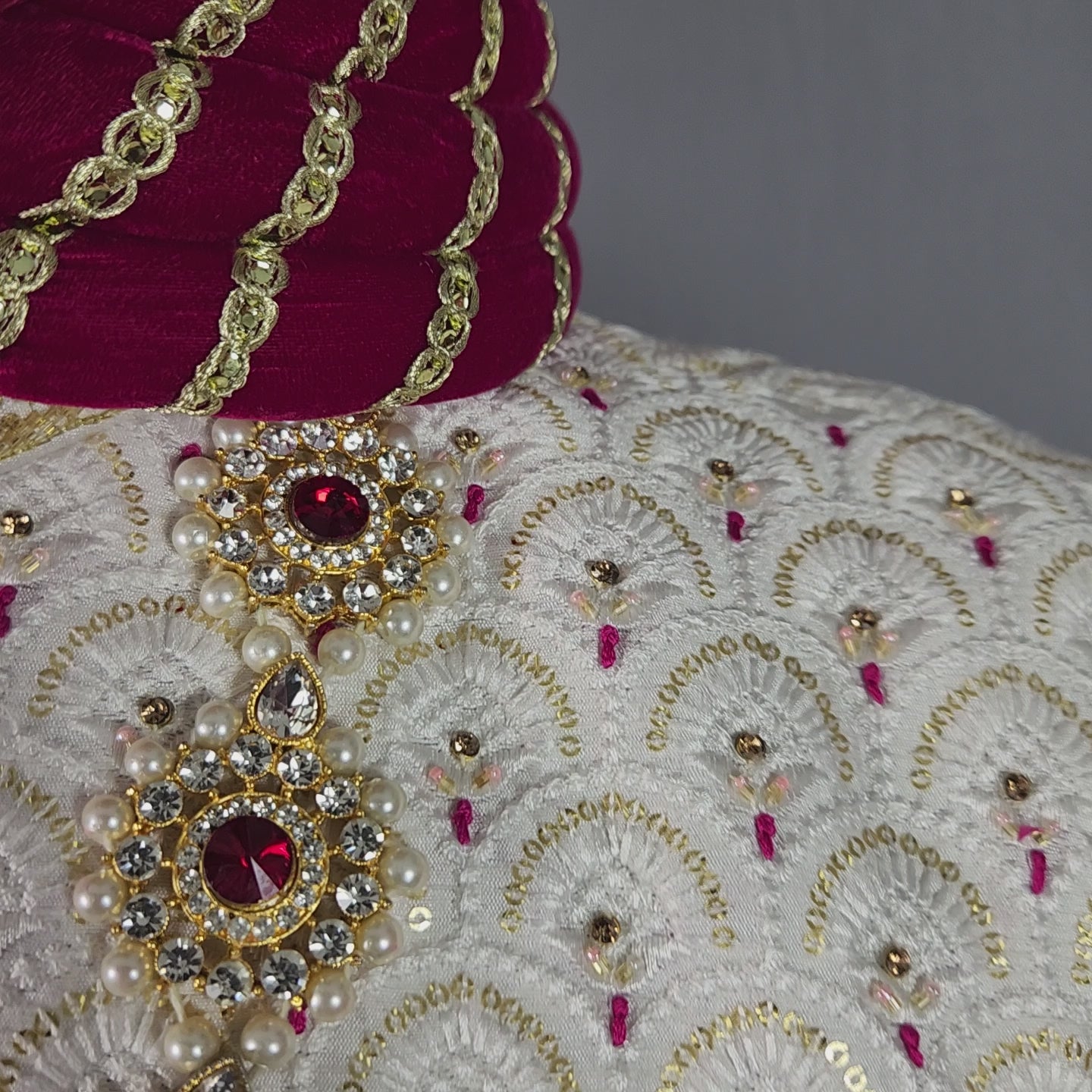 White Sherwani for Groom  -   Indian Wedding Outfit for Men