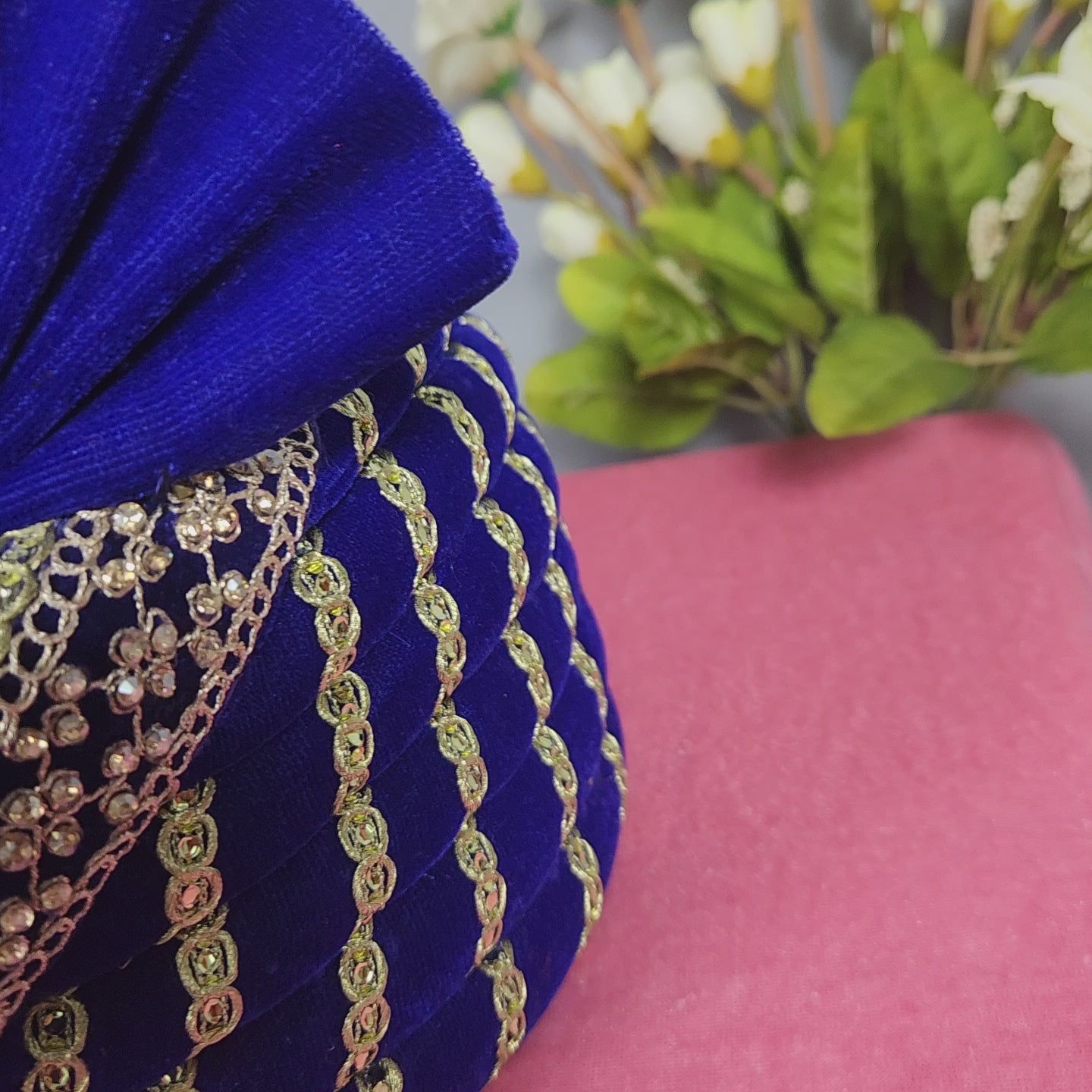 Blue Groom Turban Safa