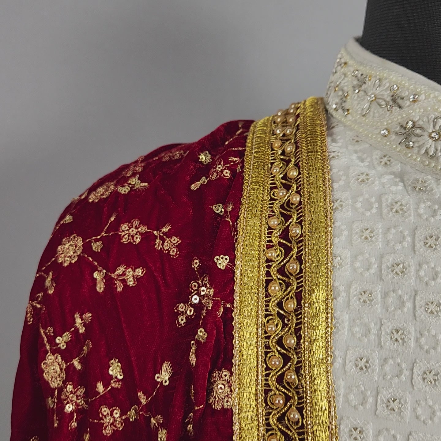 Red Wedding Shawl for Groom