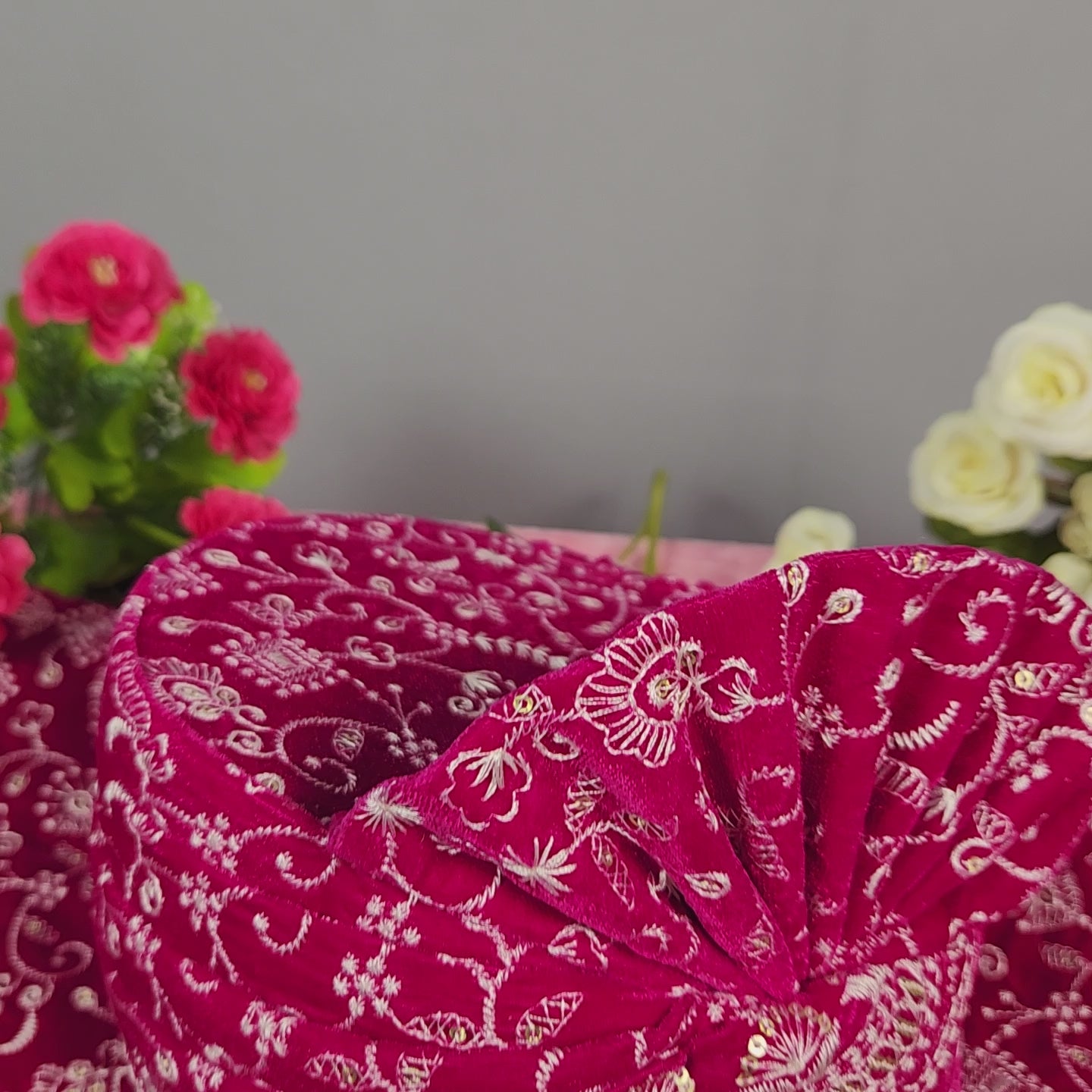 Magenta Groom Turban Shawl Set