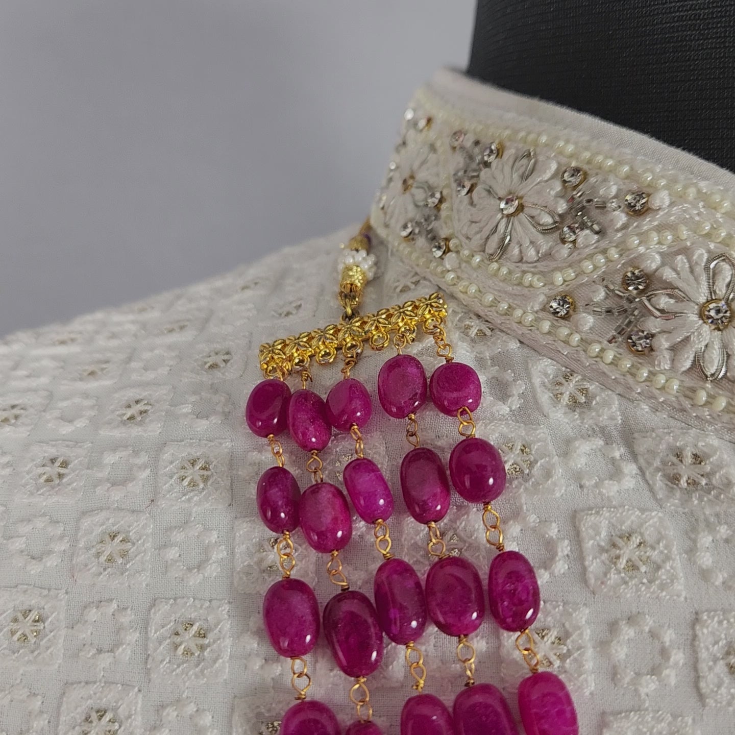 Ruby Necklace For Groom