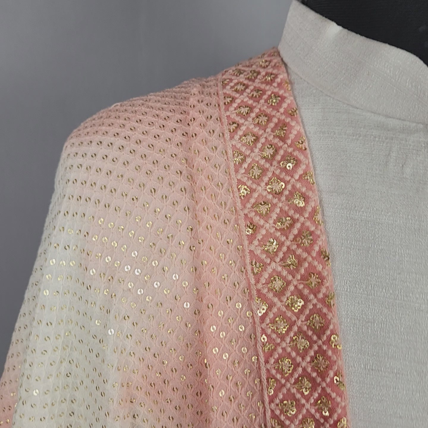 White Groom Stole - Multicolor Shaded | Shawl For Men