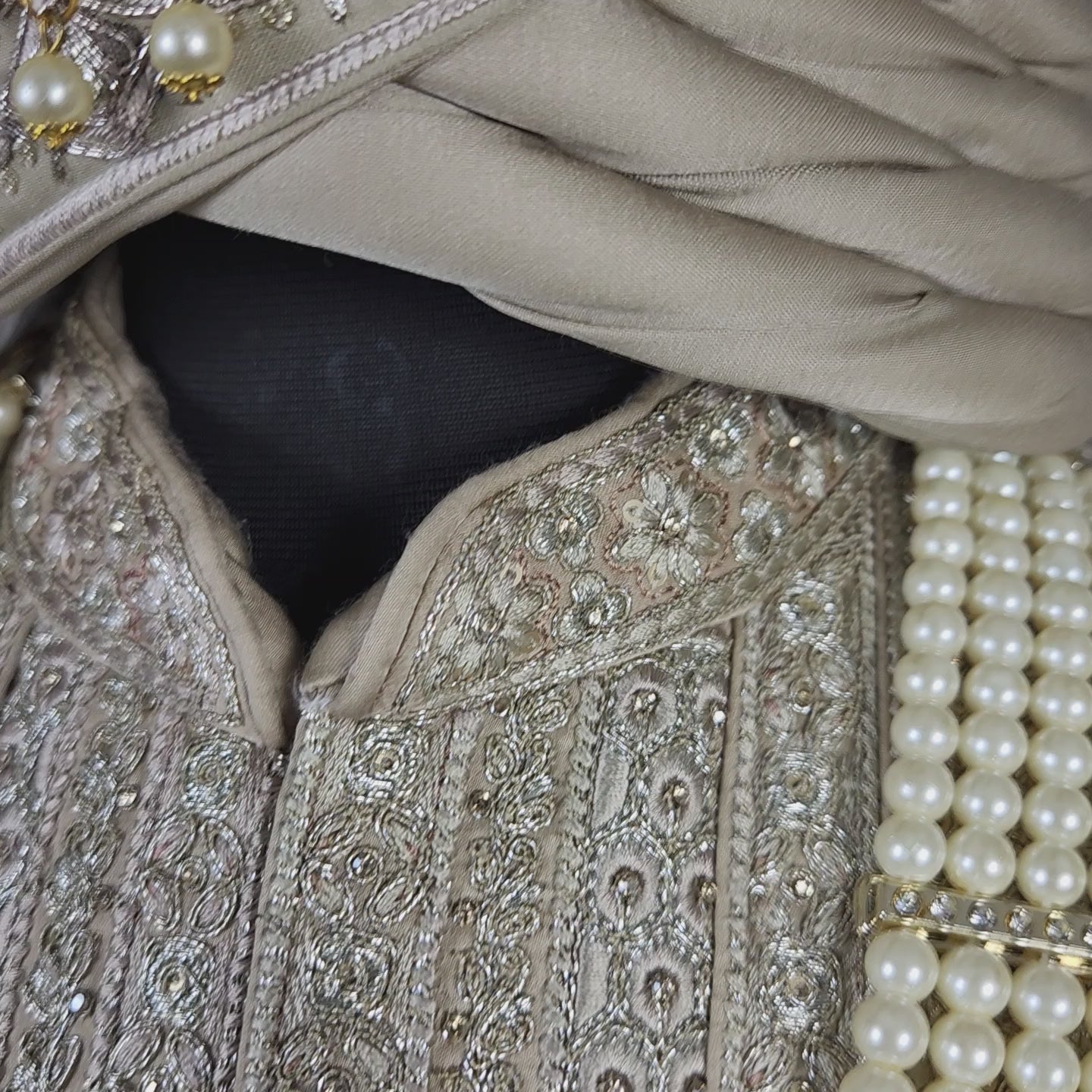 Copper Golden Sherwani for Groom Layer Design -   Indian Wedding Outfit for Men
