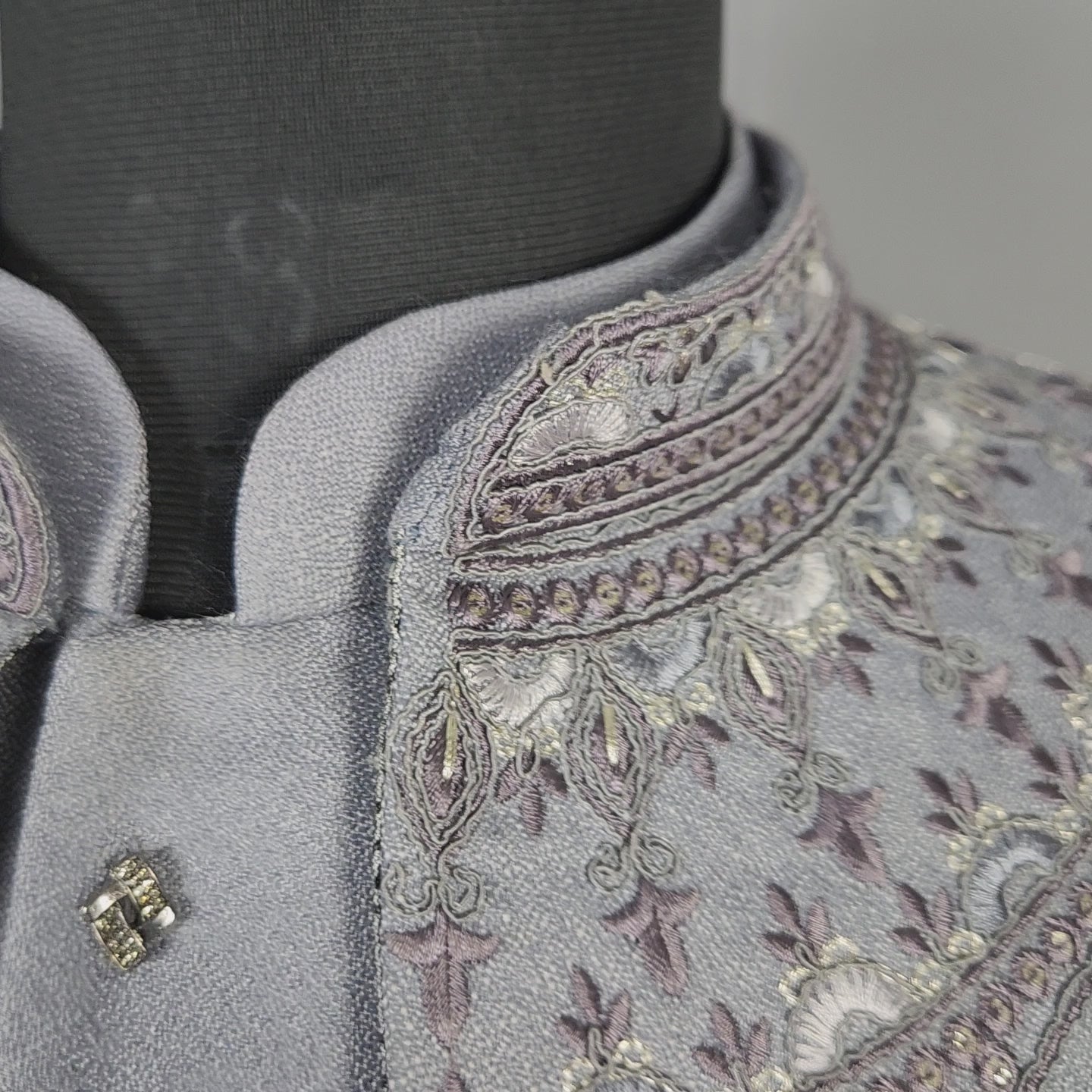 Gray Jodhpuri Suit for Men  -   Indian Wedding Outfit for Men