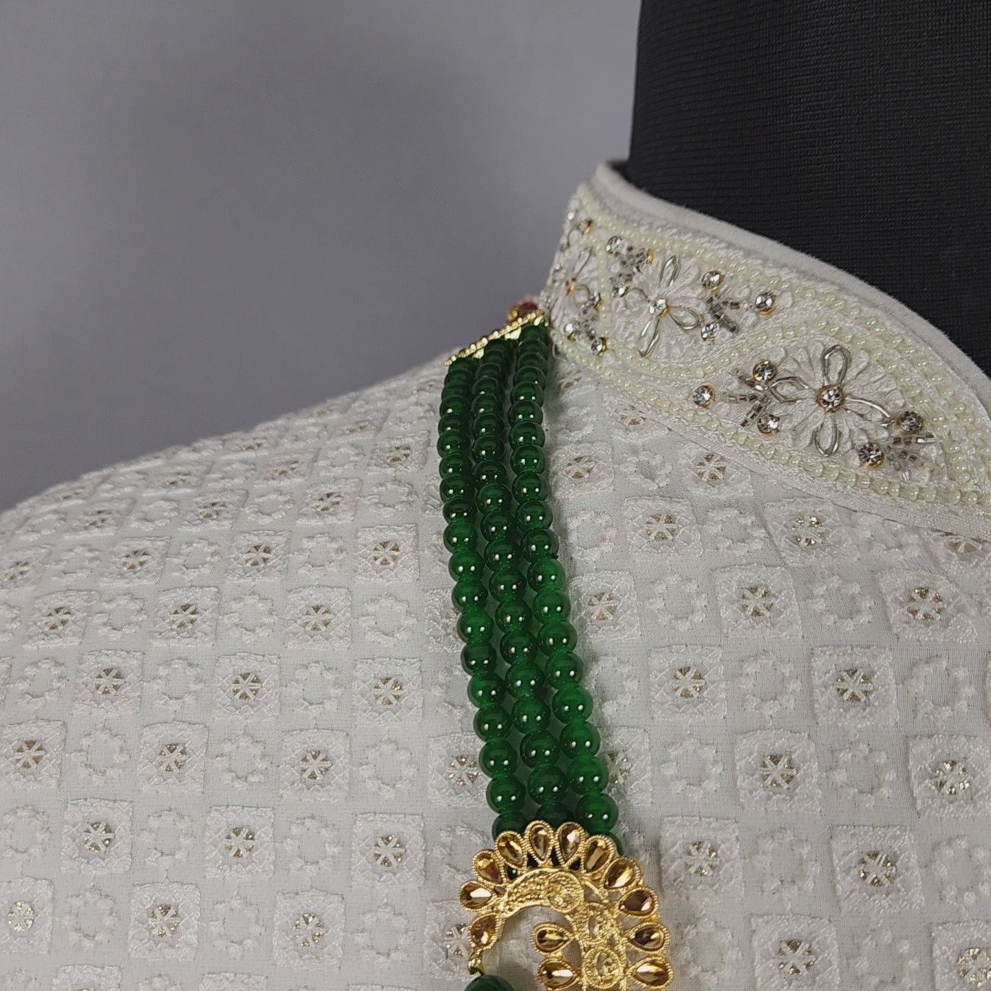 Emerald Green Necklace For Groom
