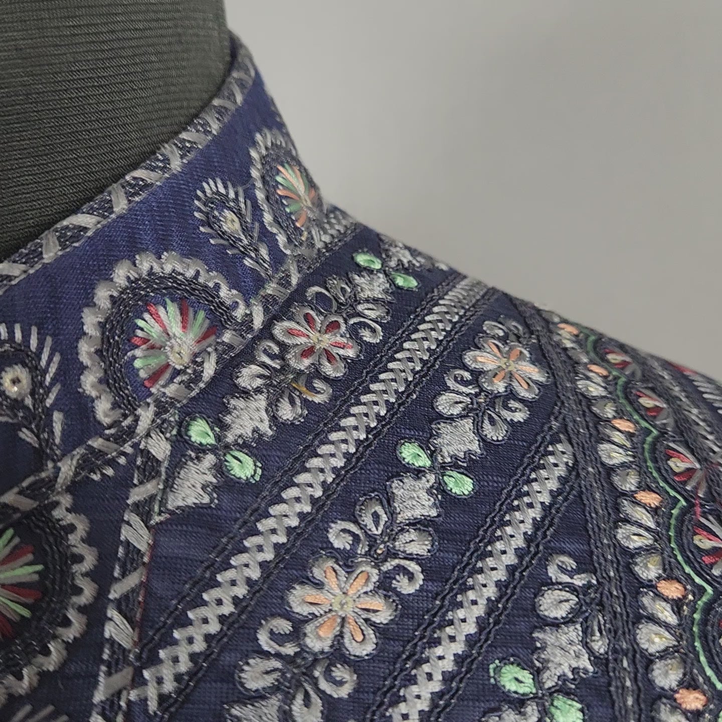 Blue Indo-Western Sherwani for Groom -  Indian Wedding Outfit for Men