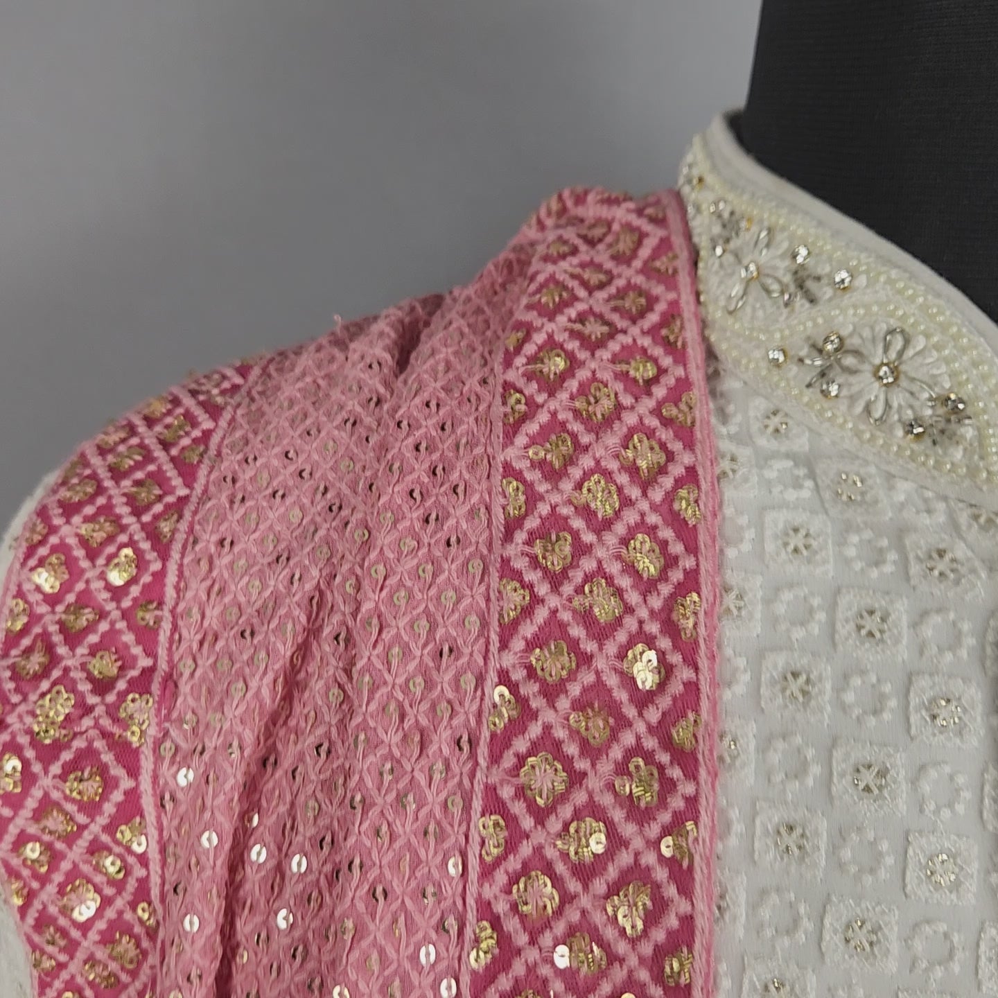 Pink Wedding Shawl for Groom