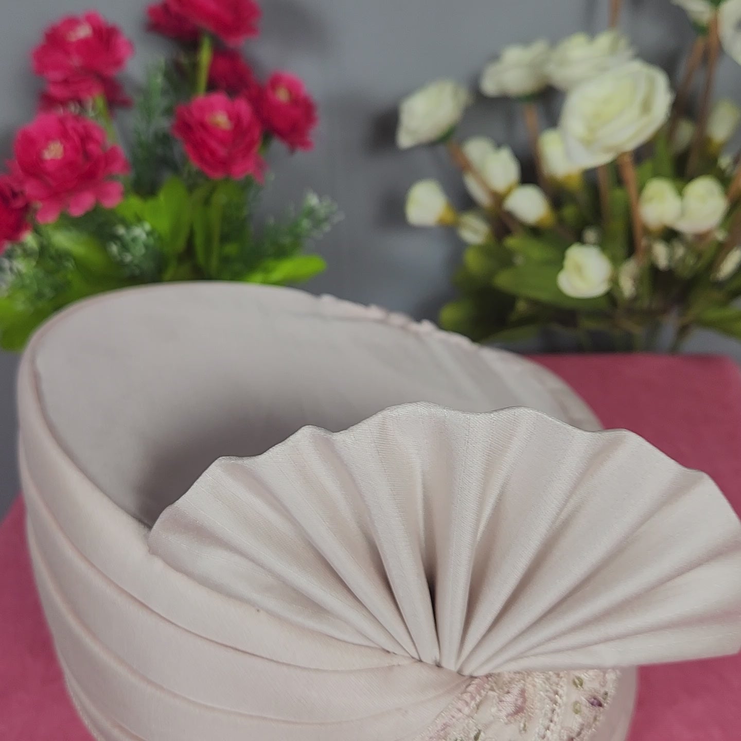 Rose Gold Groom Turban Safa