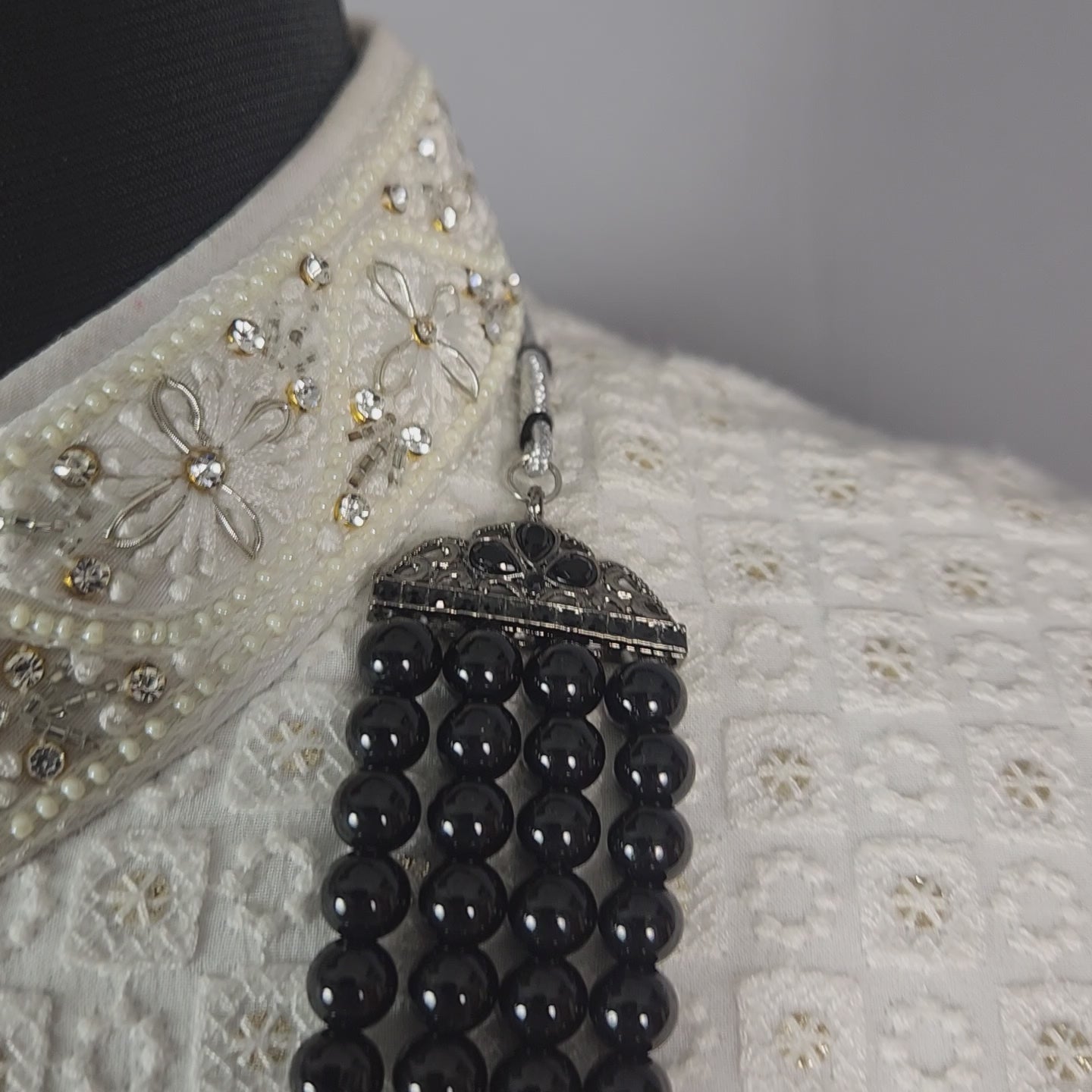 Black Pearl Necklace Groom