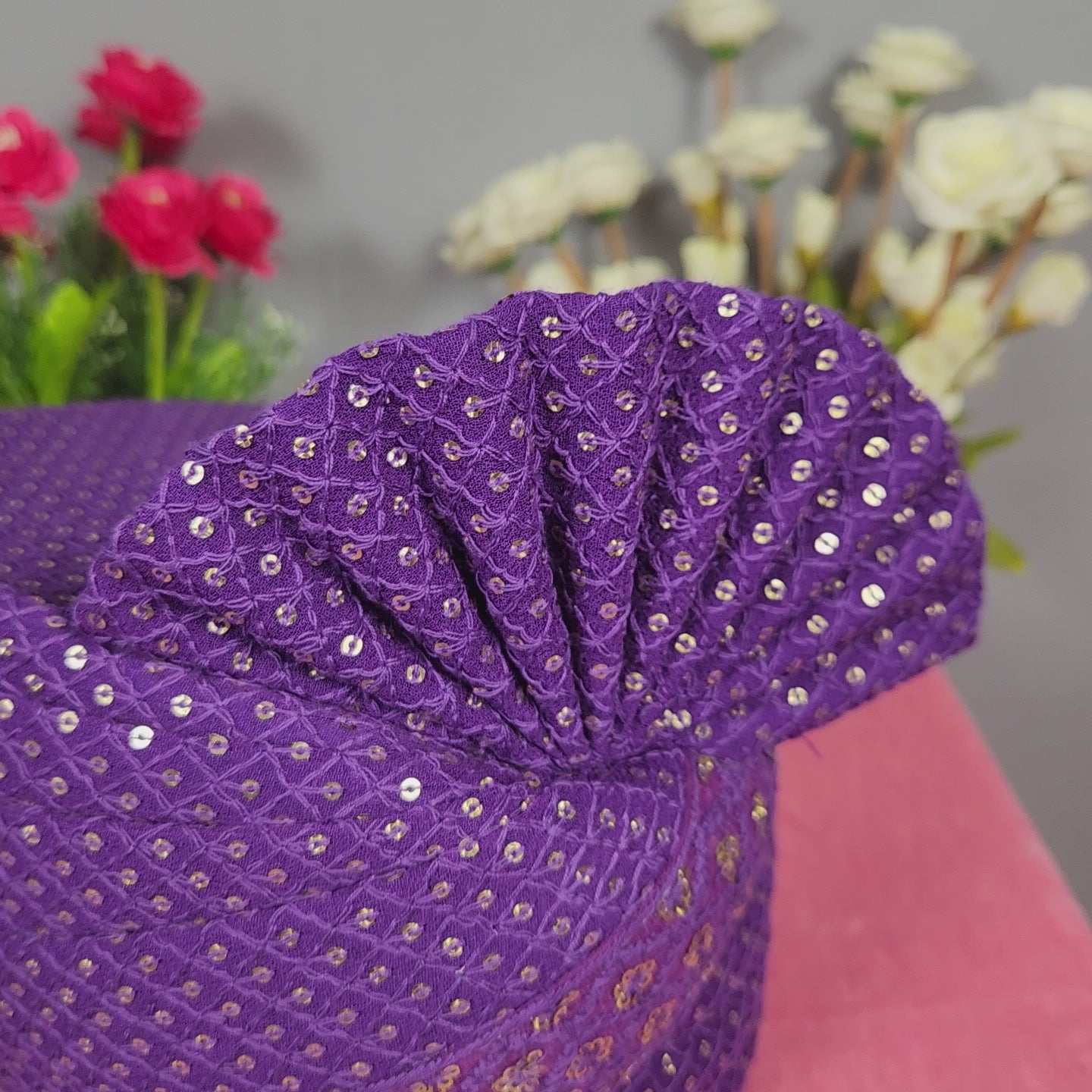 Purple Groom Turban