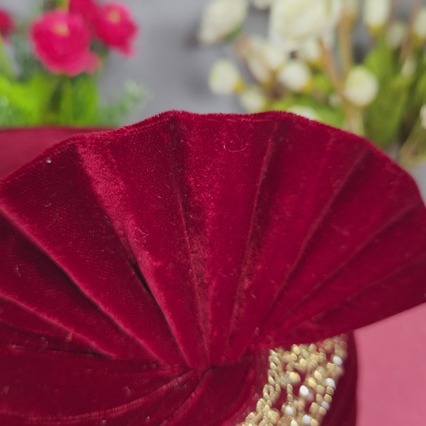 Red Groom Turban Safa