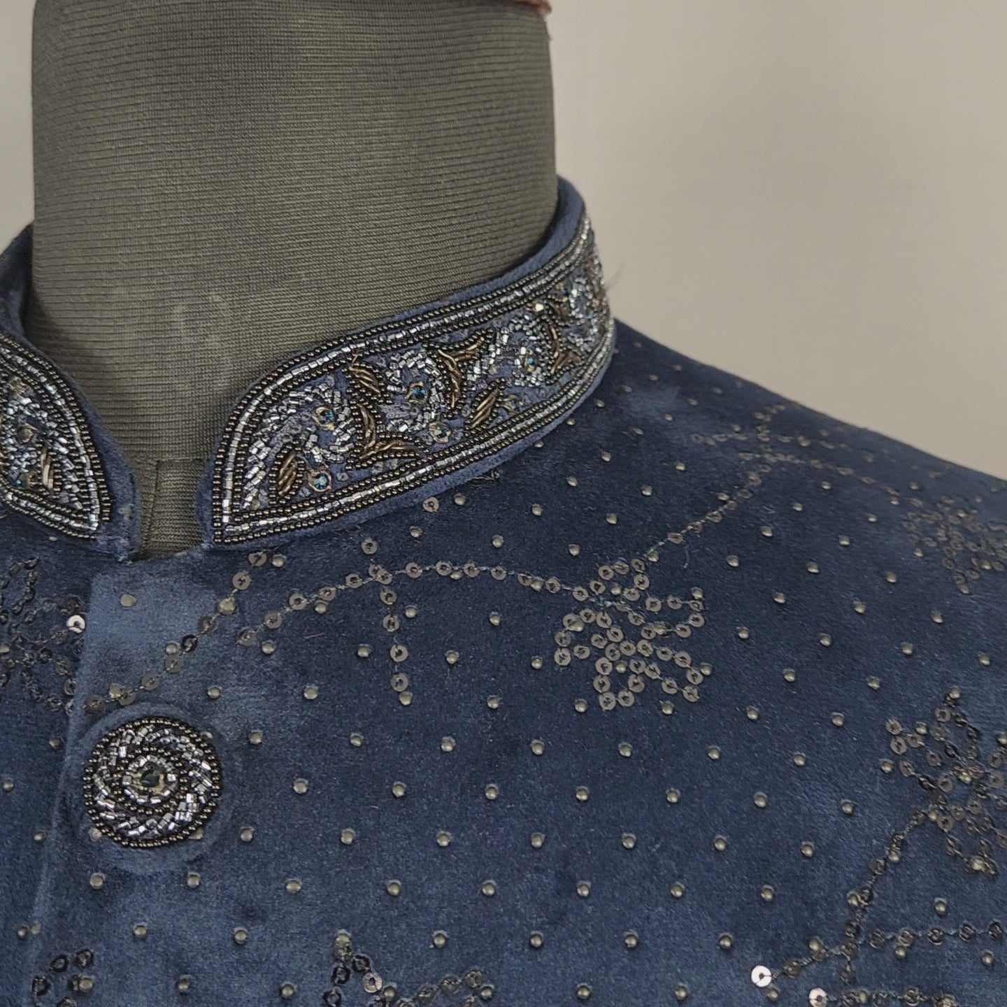 Blue Jodhpuri Suit for Men  -   Indian Wedding Outfit for Men