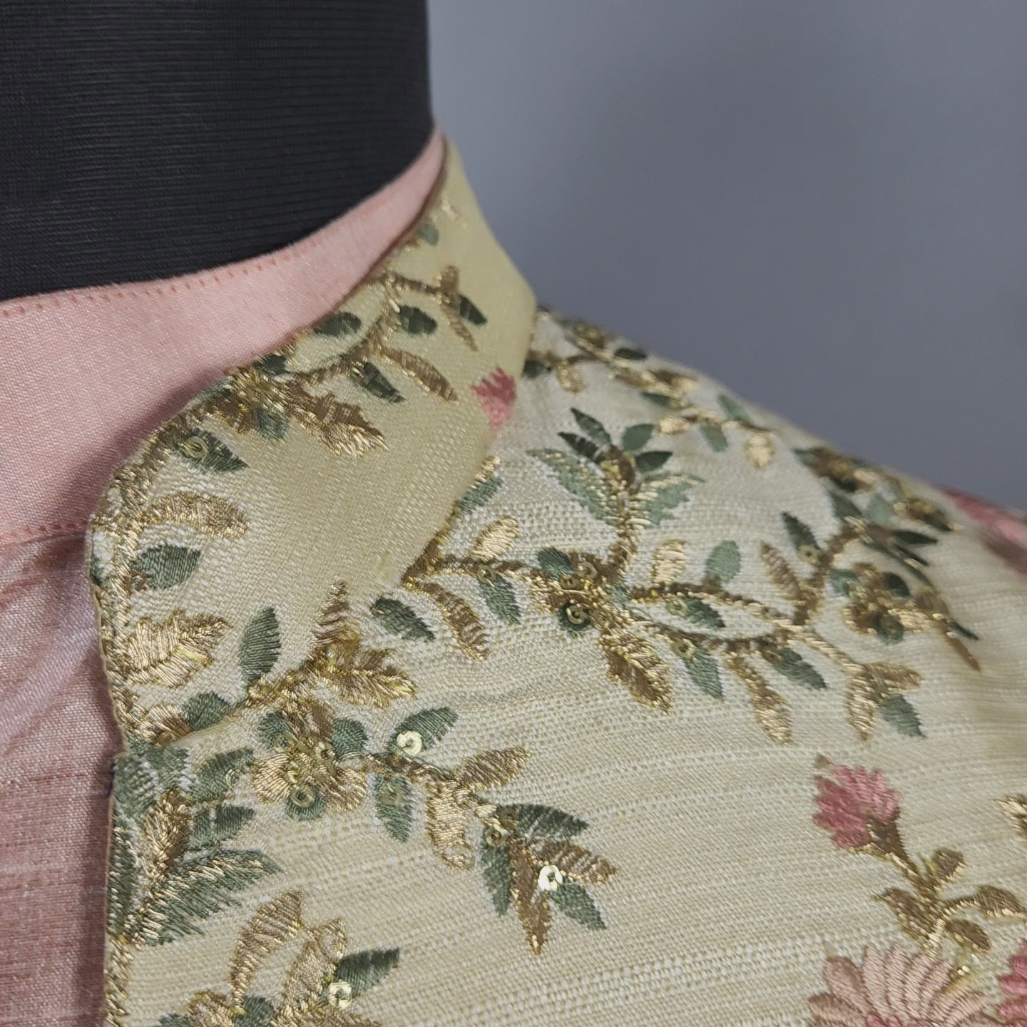 Peach Kurta Jacket Set for Wedding – Designer Indian Outfit