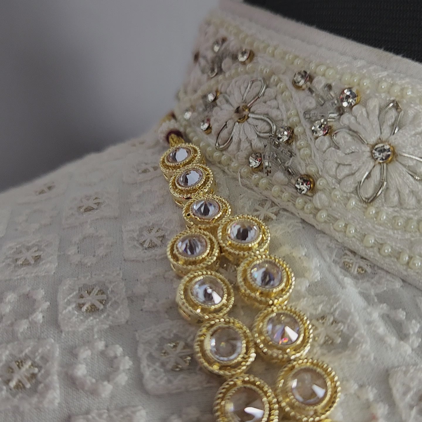 White Diamond Necklace for Groom