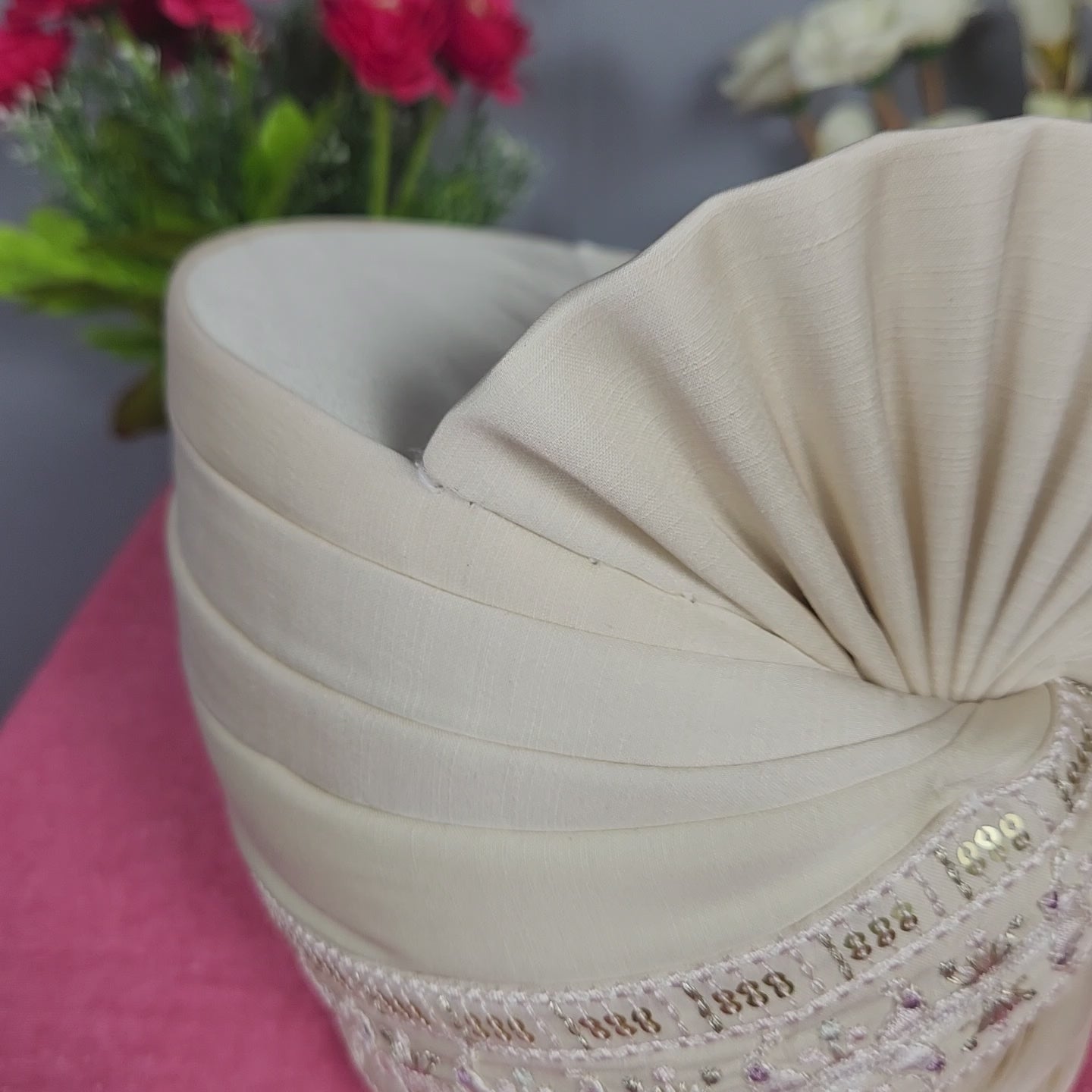 Rose Gold Groom Turban