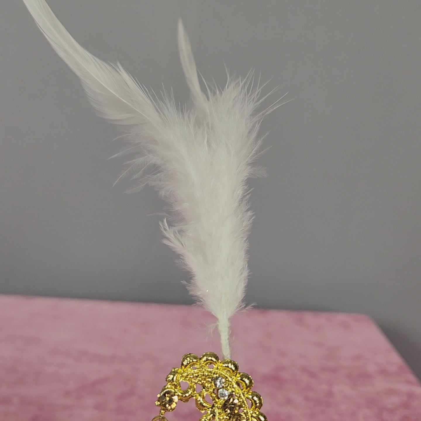 GROOM TURBAN BROOCH WITH BOTH SIDED PEARL CHAIN