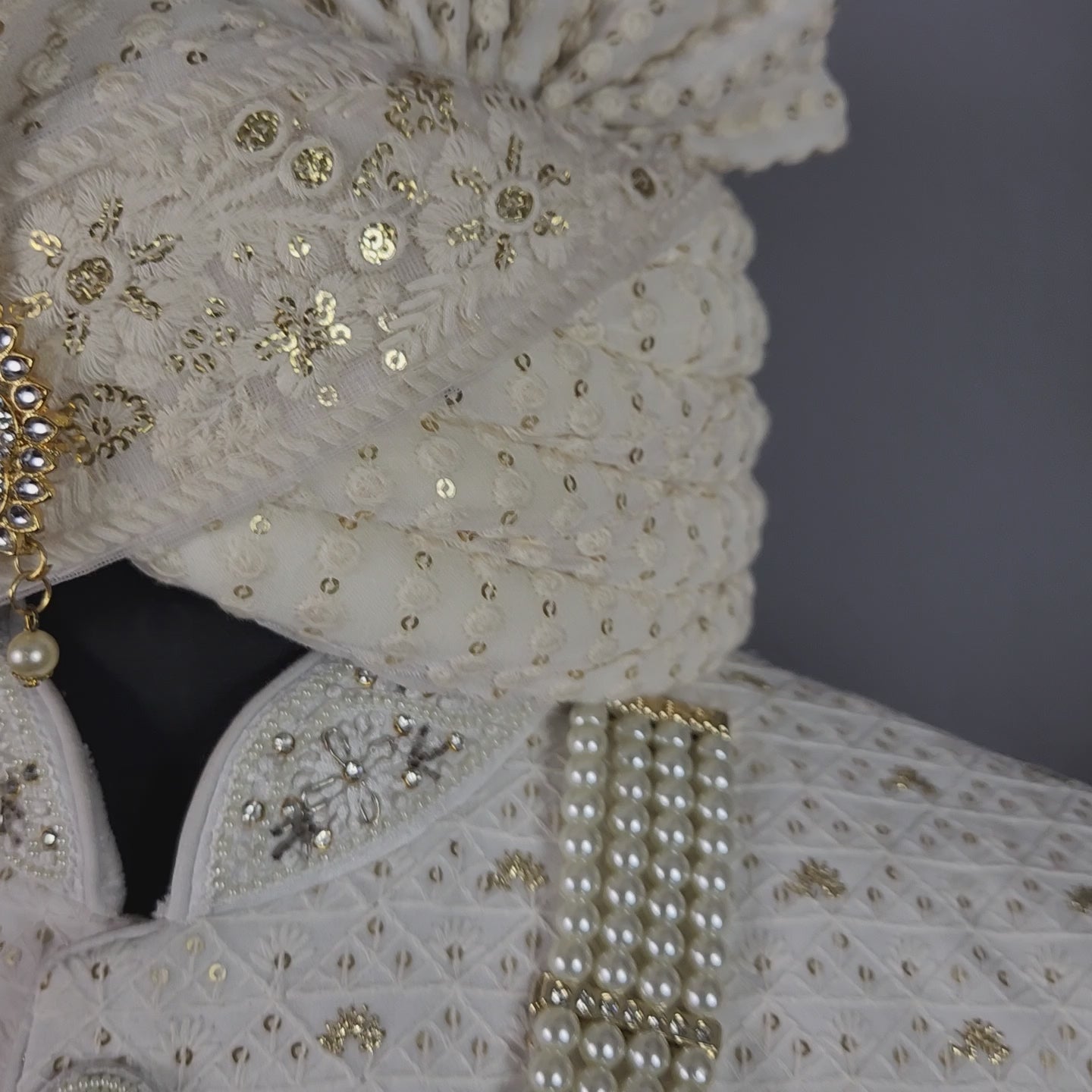 White Sherwani for Groom  -   Indian Wedding Outfit for Men