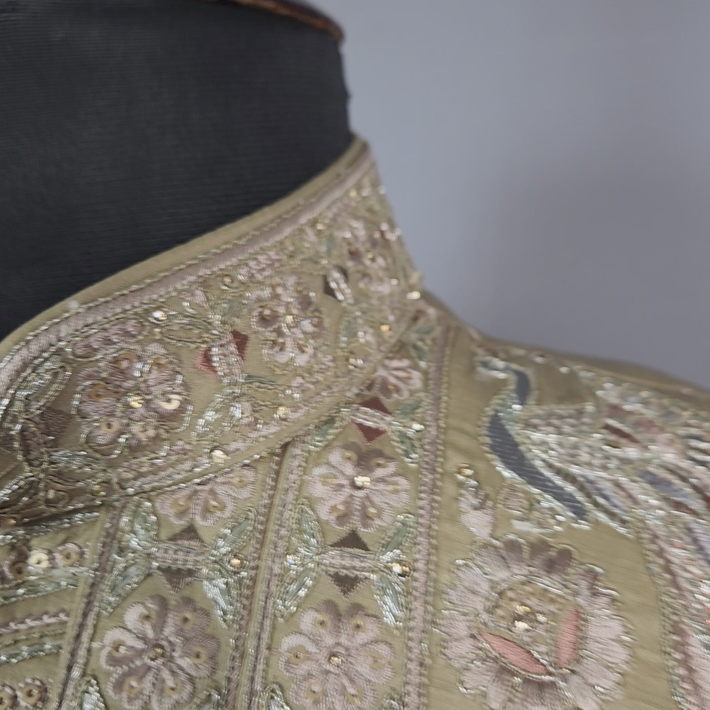 Copper Golden Groom Sherwani - Zari Embroidery| Sherwani For Men