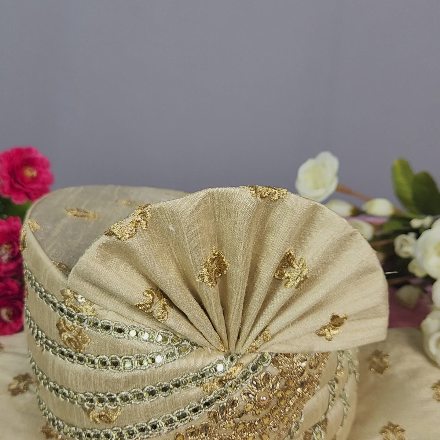 Golden Groom Turban Shawl
