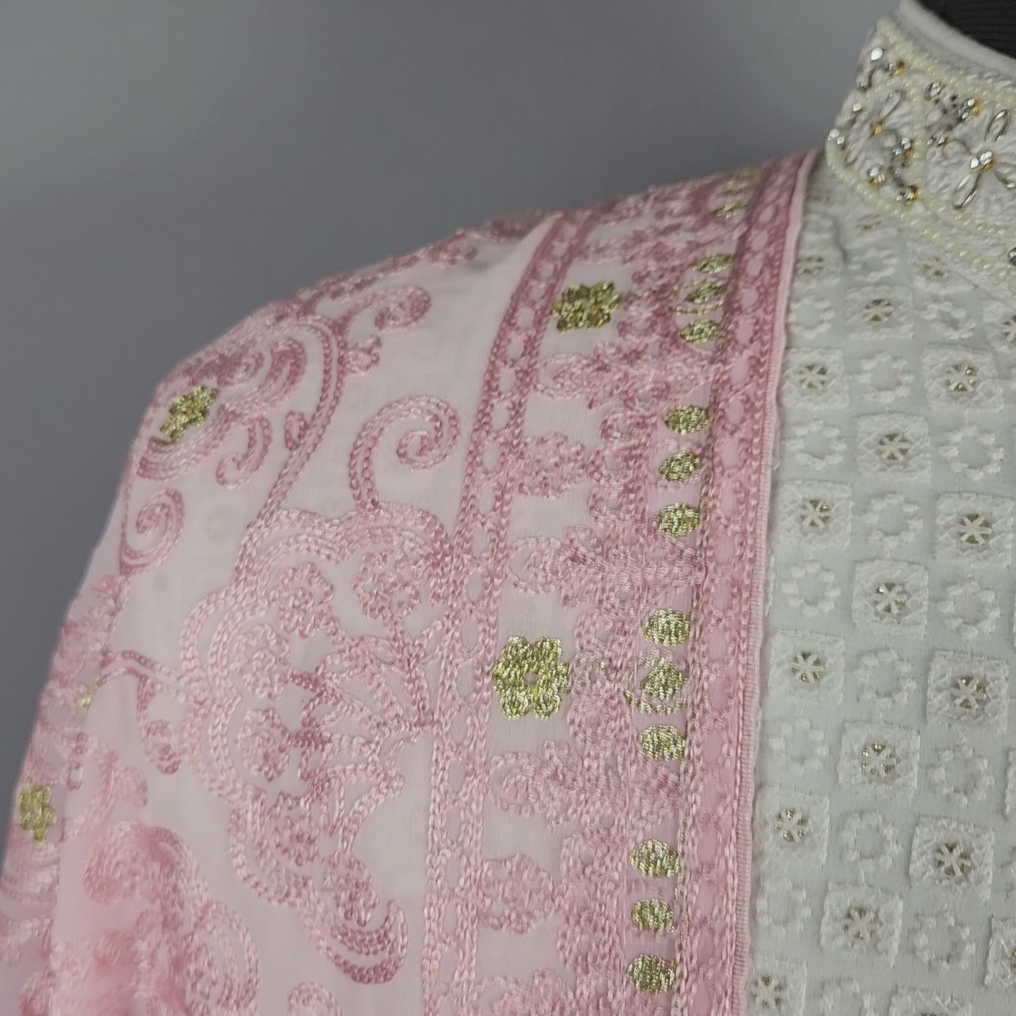 Pink Wedding Shawl for Groom