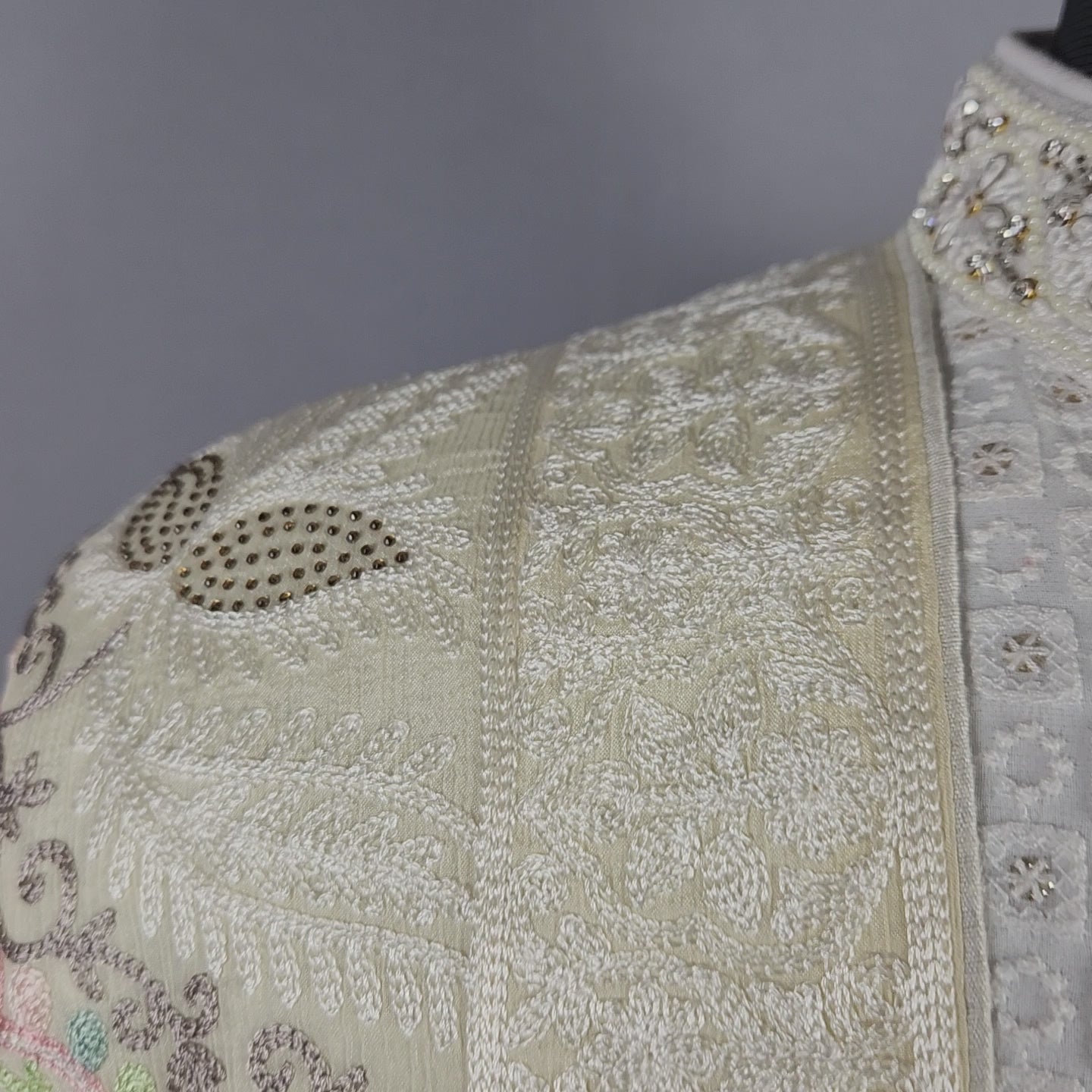 Beige Wedding Shawl for Groom