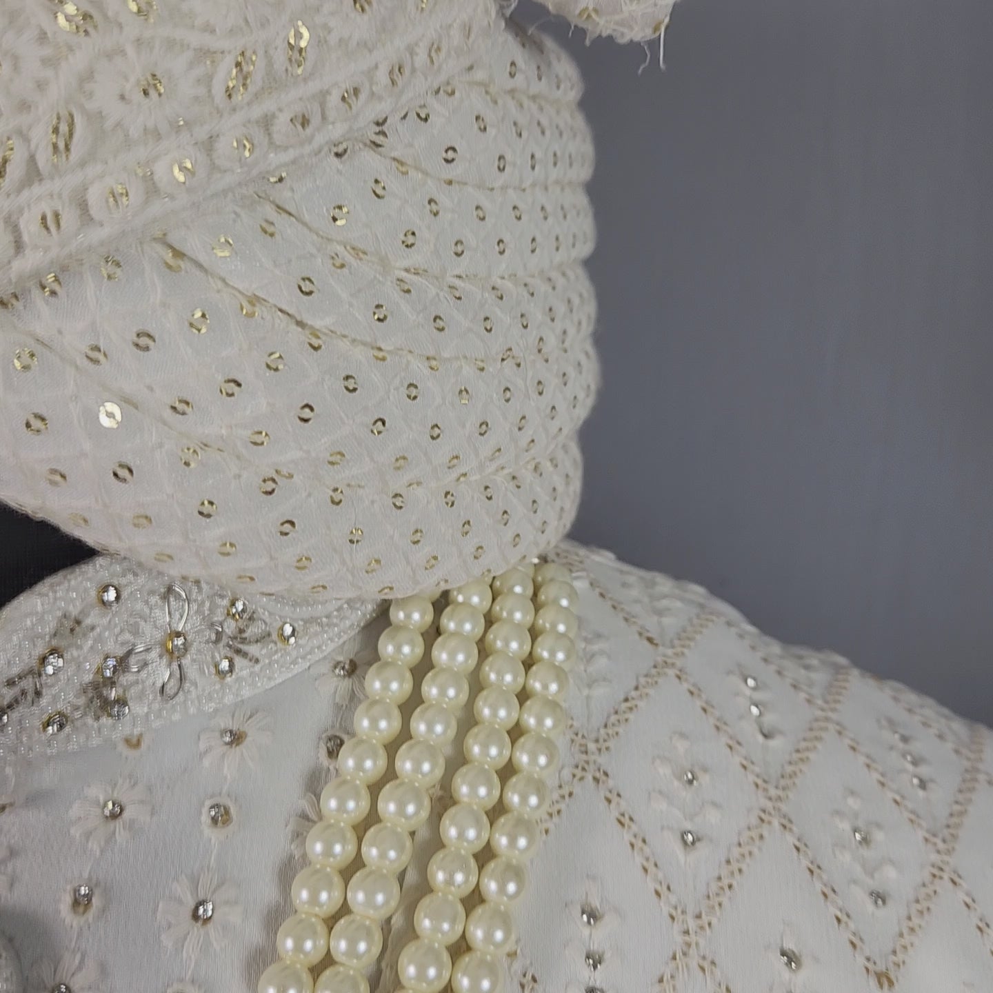 White Sherwani for Groom  -   Indian Wedding Outfit for Men