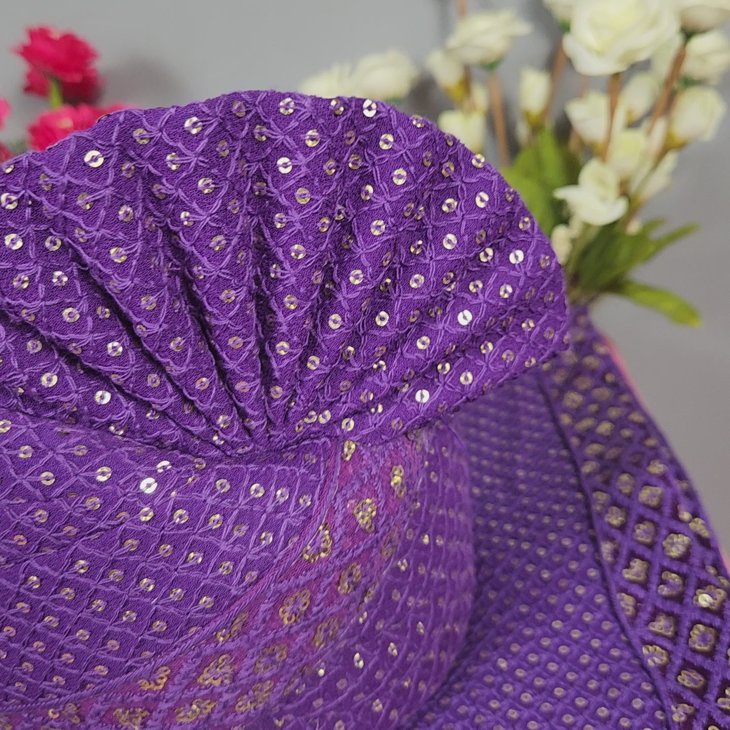 Purple Groom Turban Shawl | Dupatta Safa Set For Men