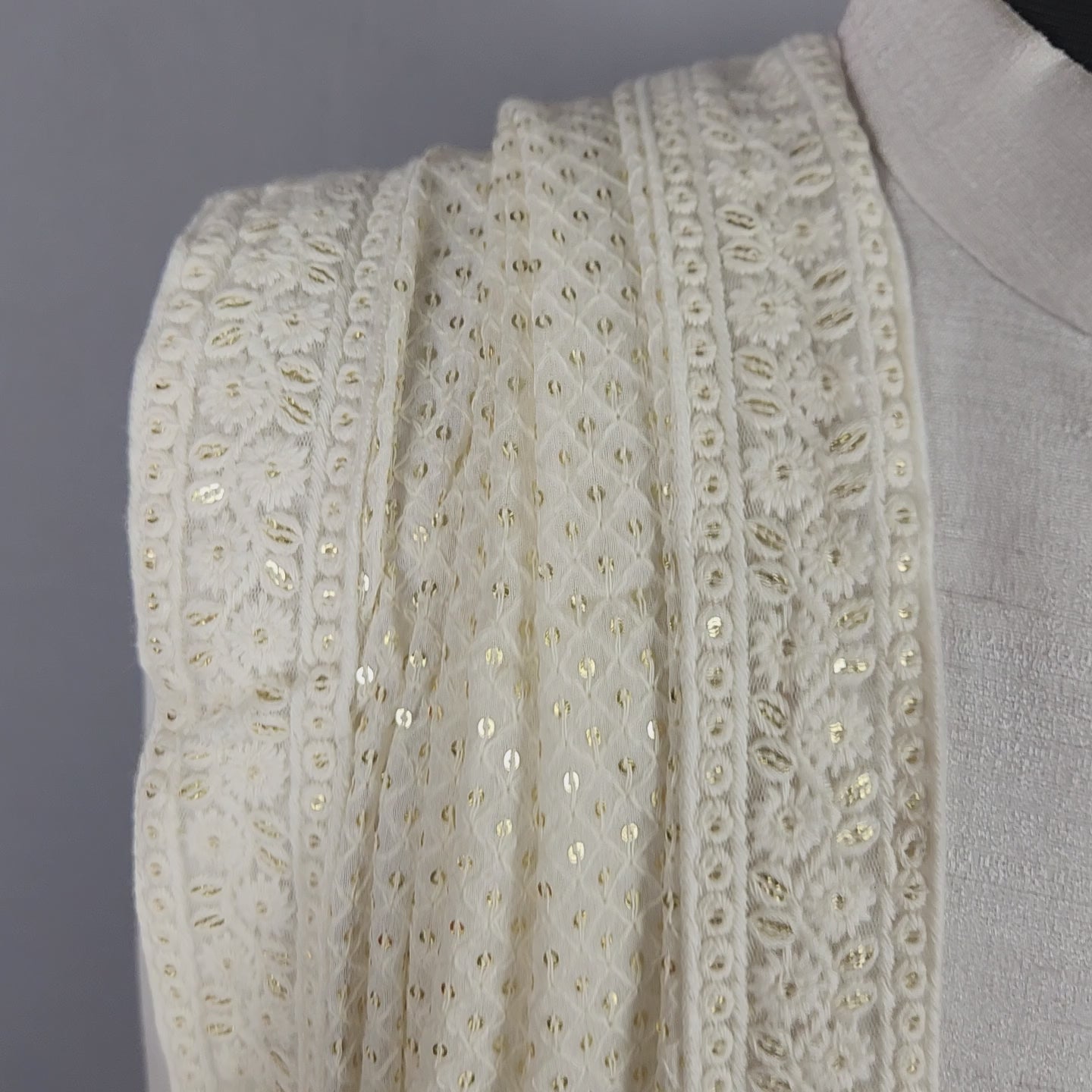 White Wedding Shawl for Groom