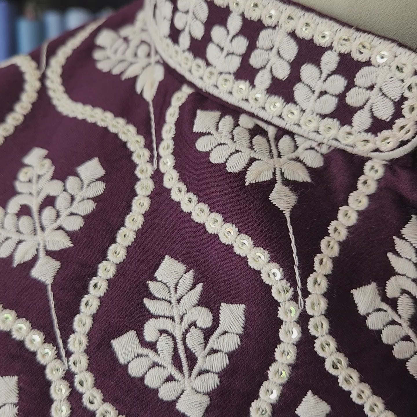 Purple Kurta Jacket Set for Wedding – Designer Indian Outfit