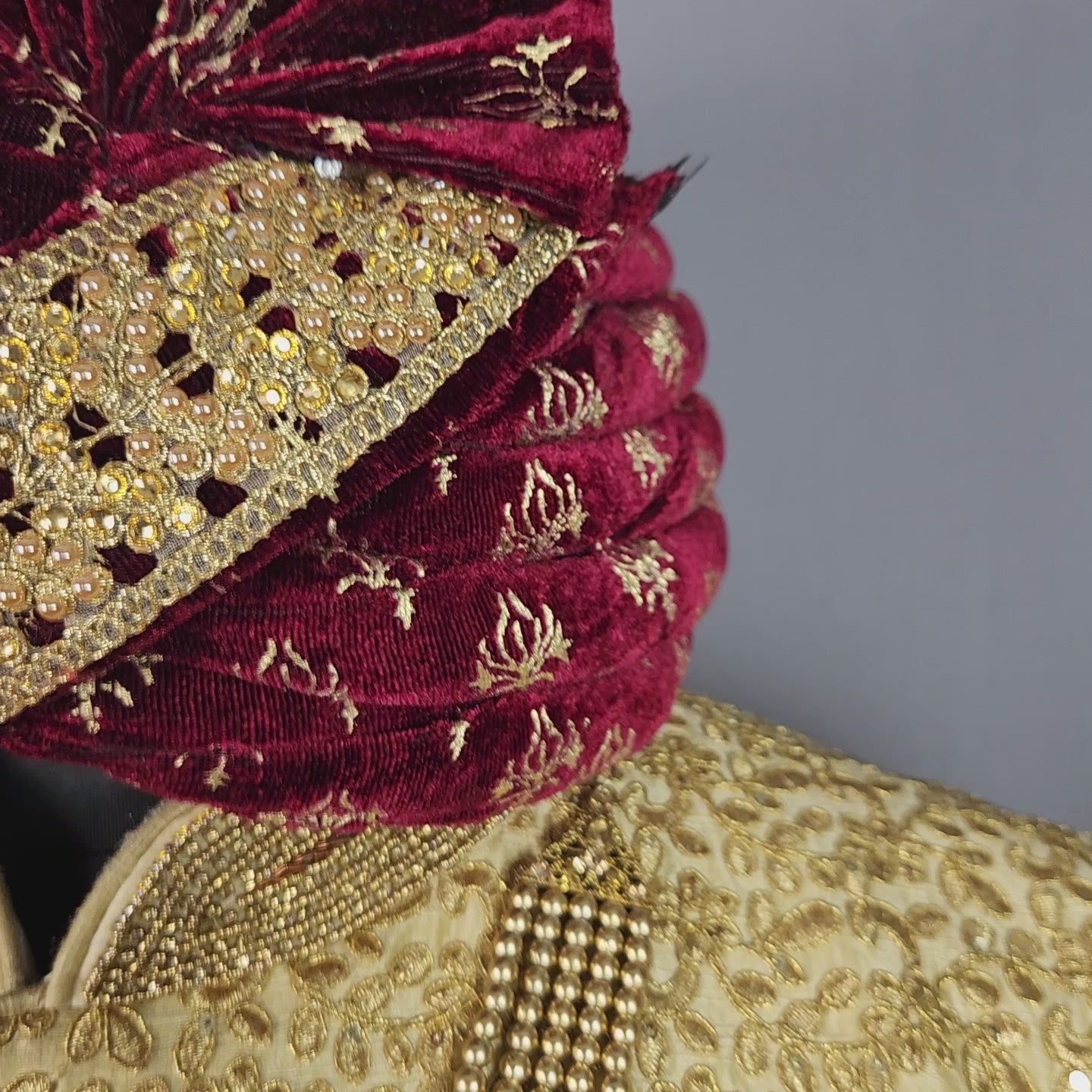 Golden Sherwani for Groom  -   Indian Wedding Outfit for Men