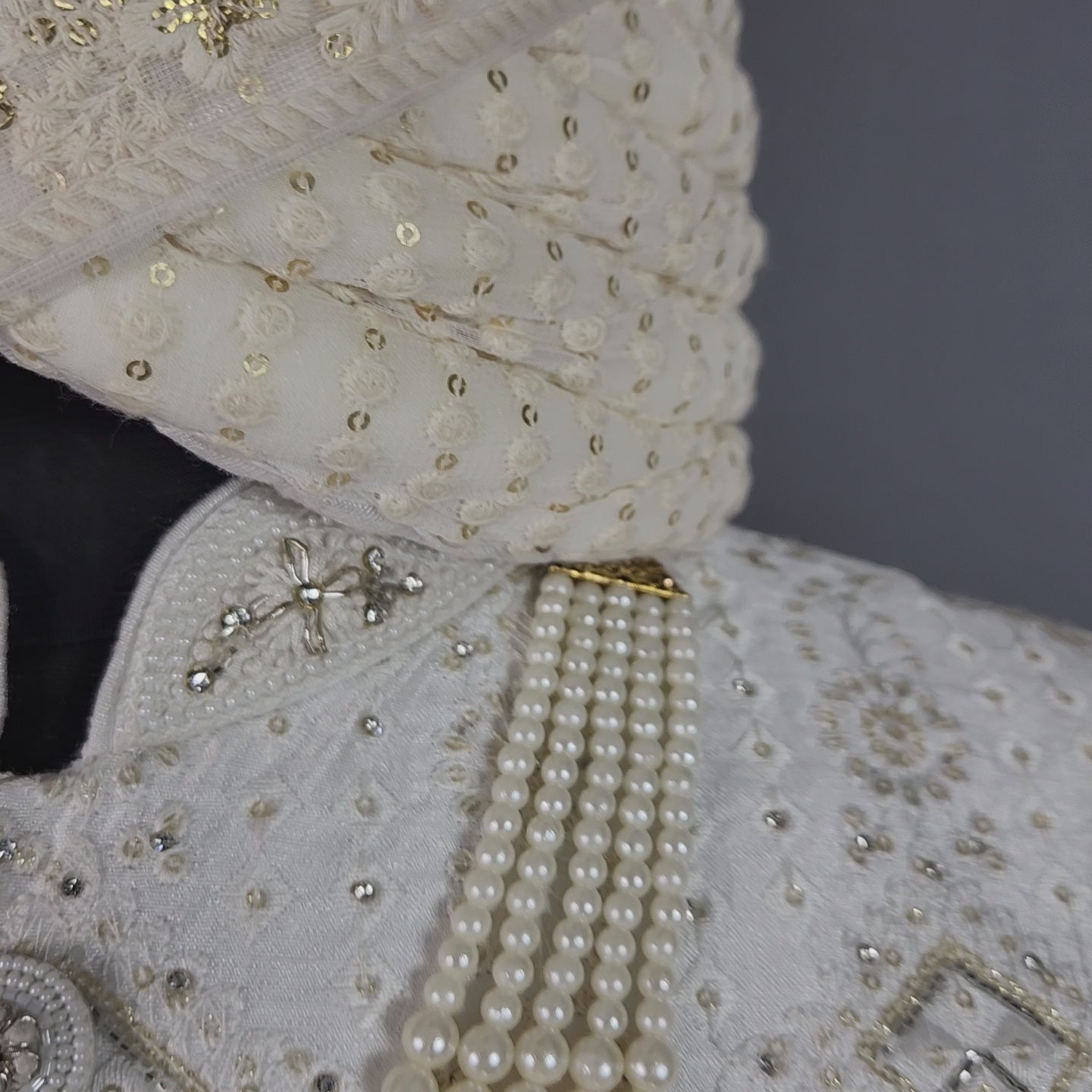 White Sherwani for Groom  -   Indian Wedding Outfit for Men
