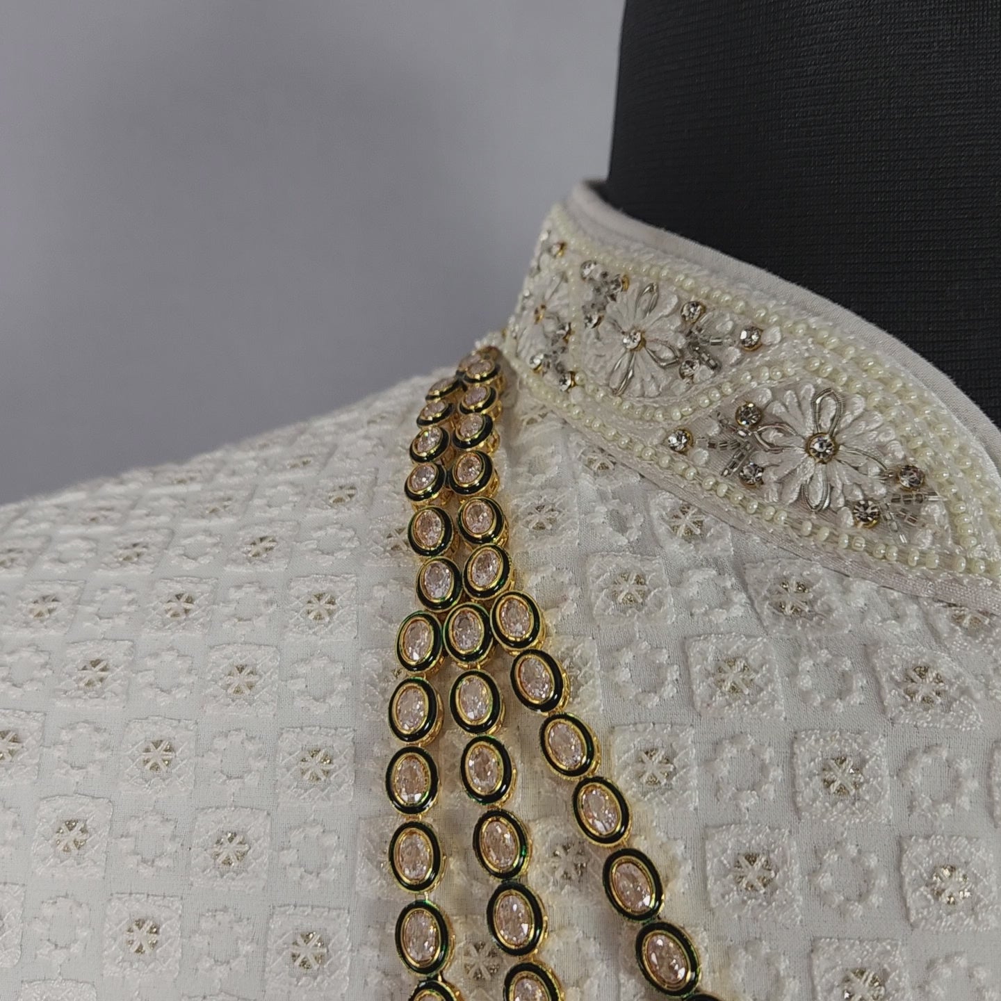 Diamond Ruby Necklace For Groom