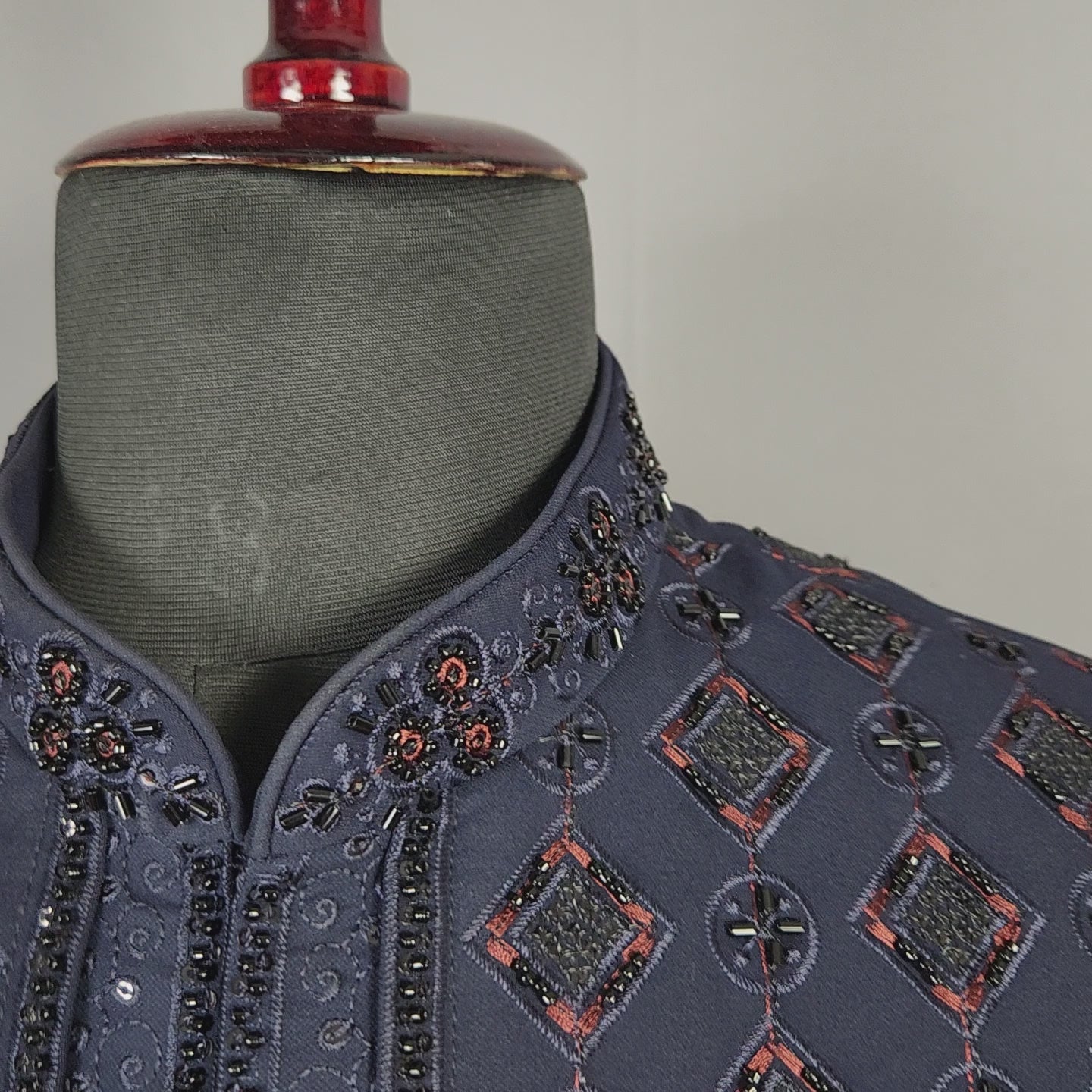 Blue Indo-Western Sherwani for Groom -  Indian Wedding Outfit for Men