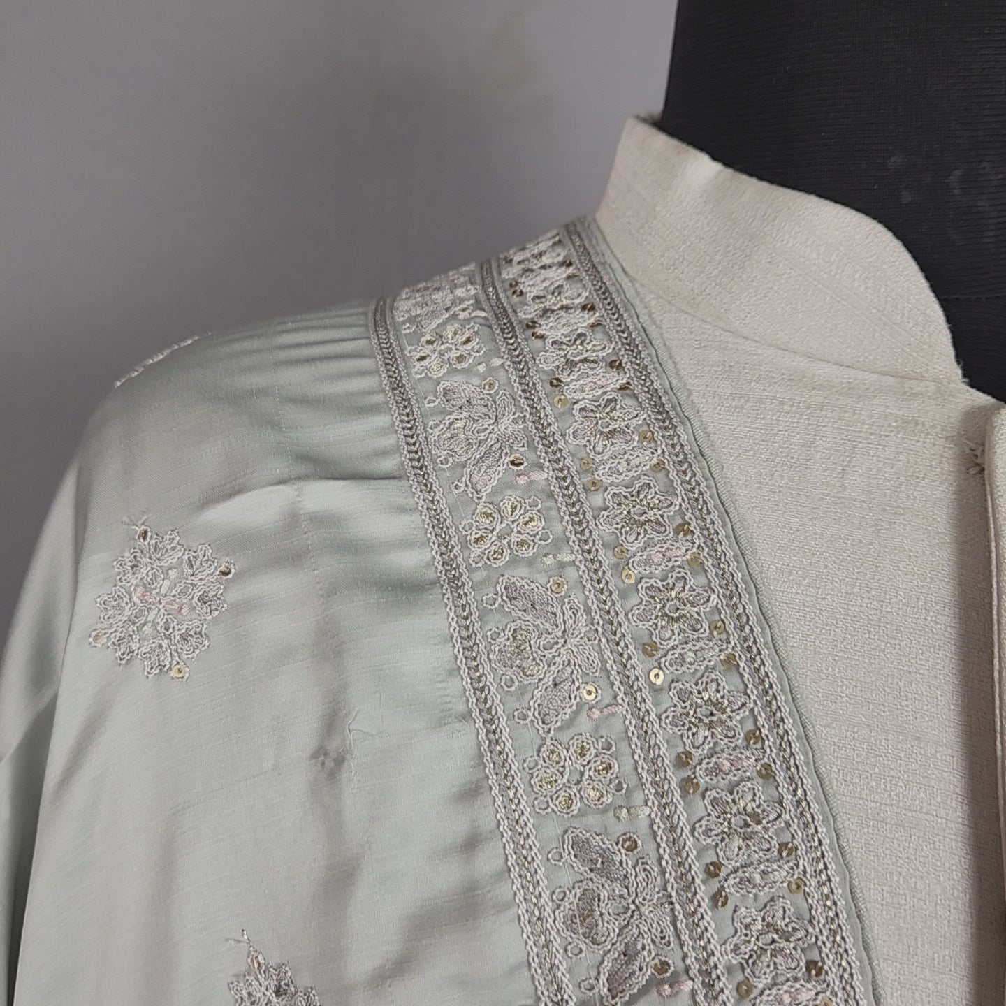 Grey Wedding Shawl for Groom