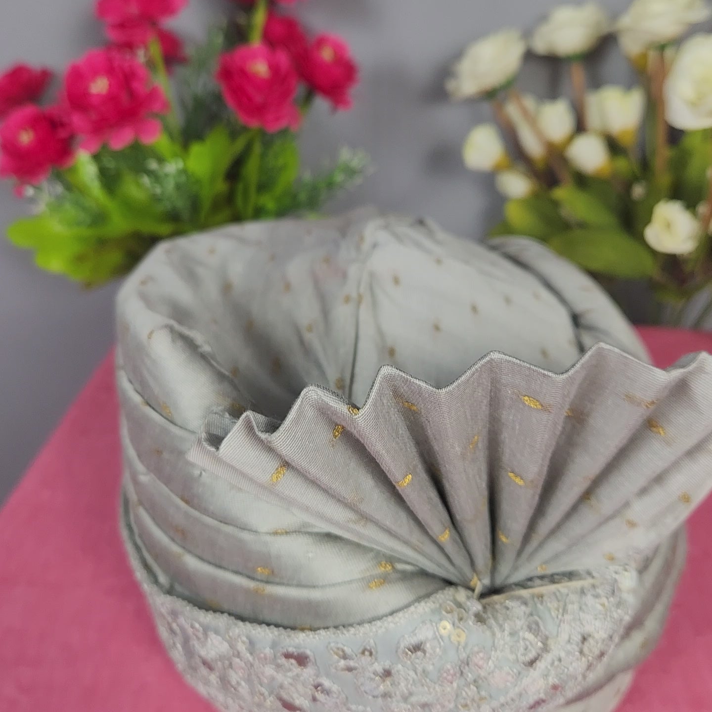 Gray Groom Turban Safa