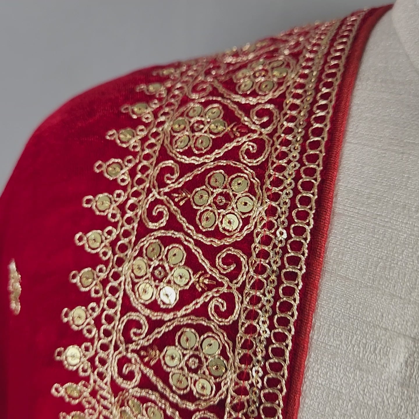 Red Wedding Shawl for Groom