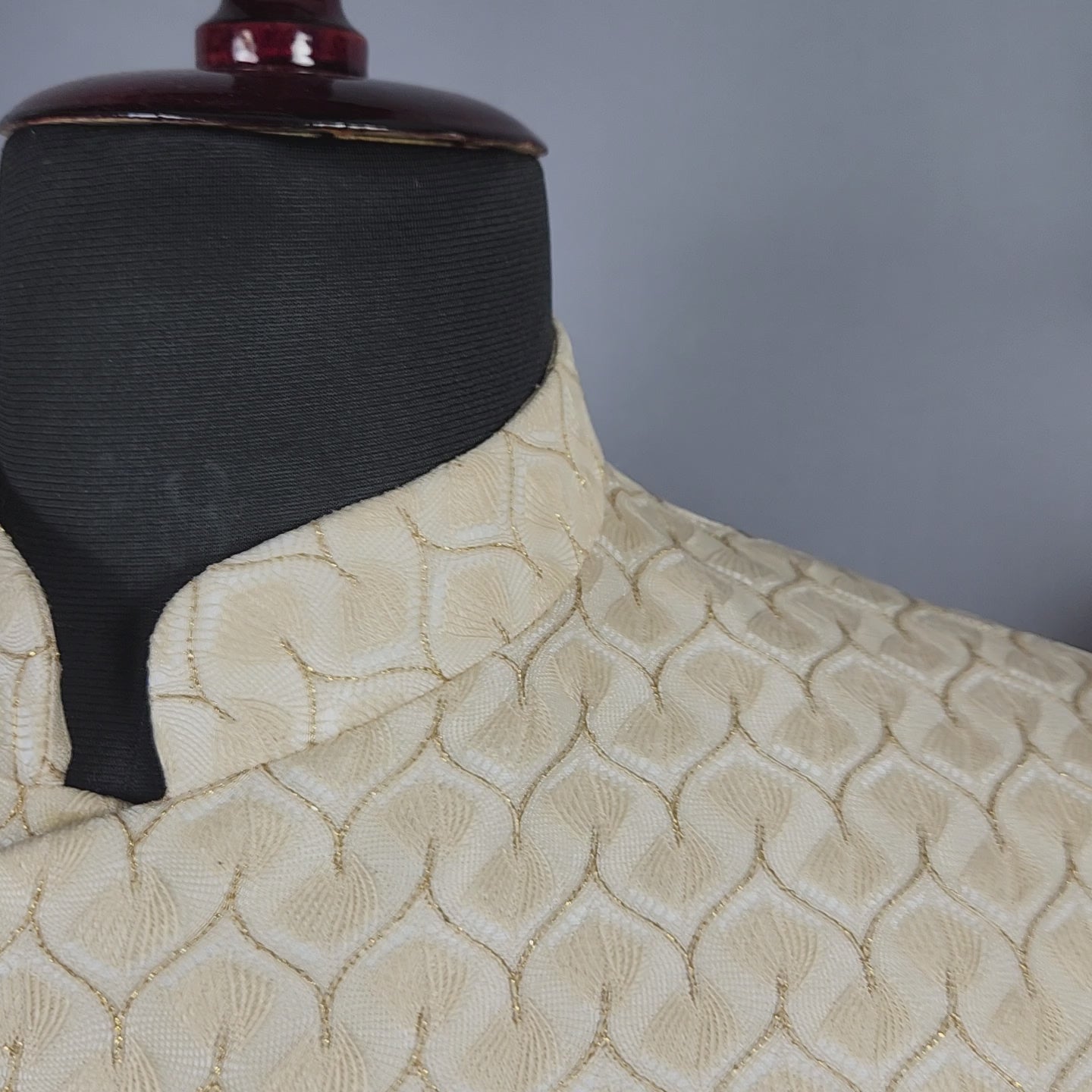 Beige Indo-Western Sherwani for Groom  -   Indian Wedding Outfit for Men