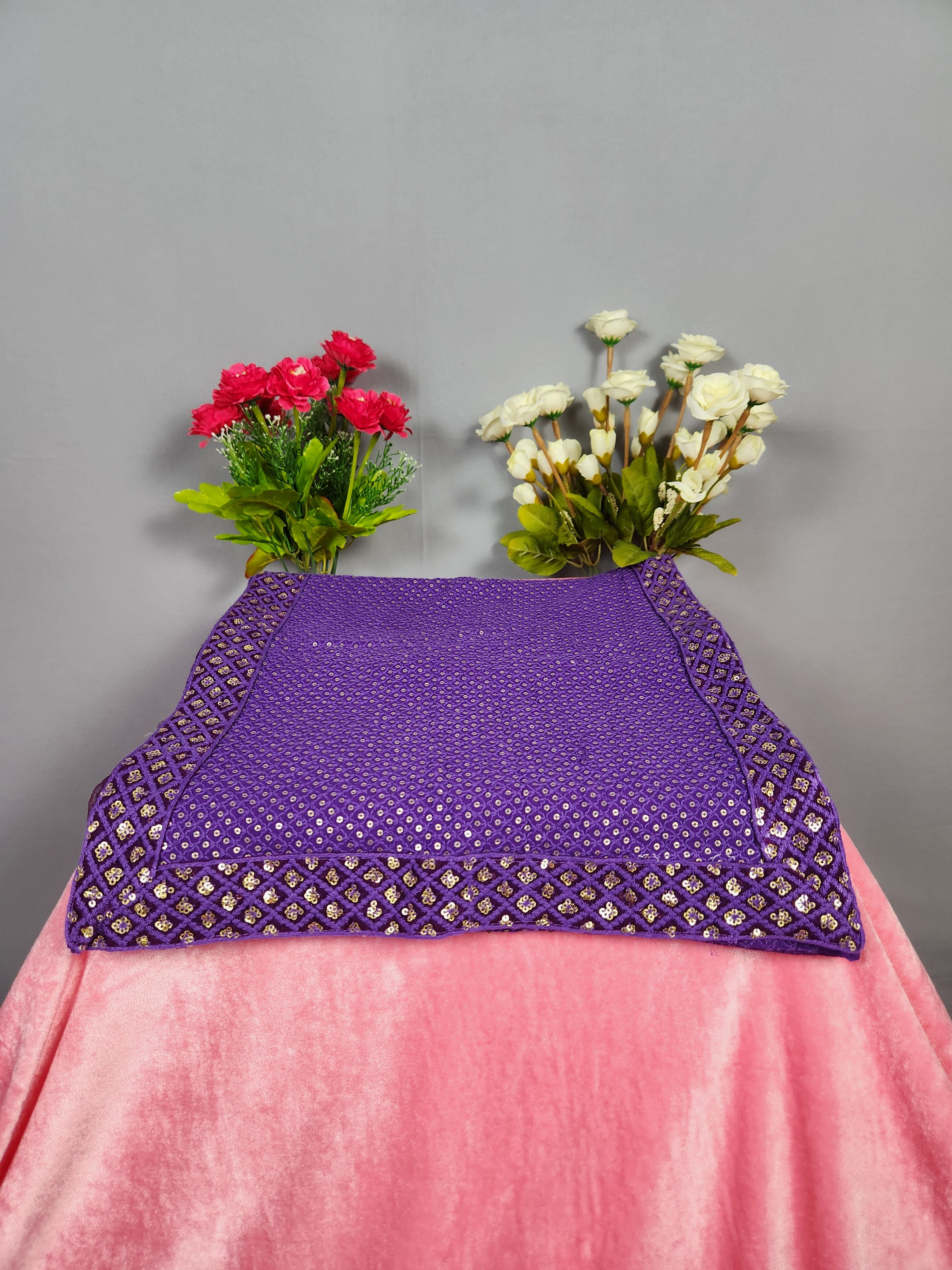 Purple Groom Turban Shawl