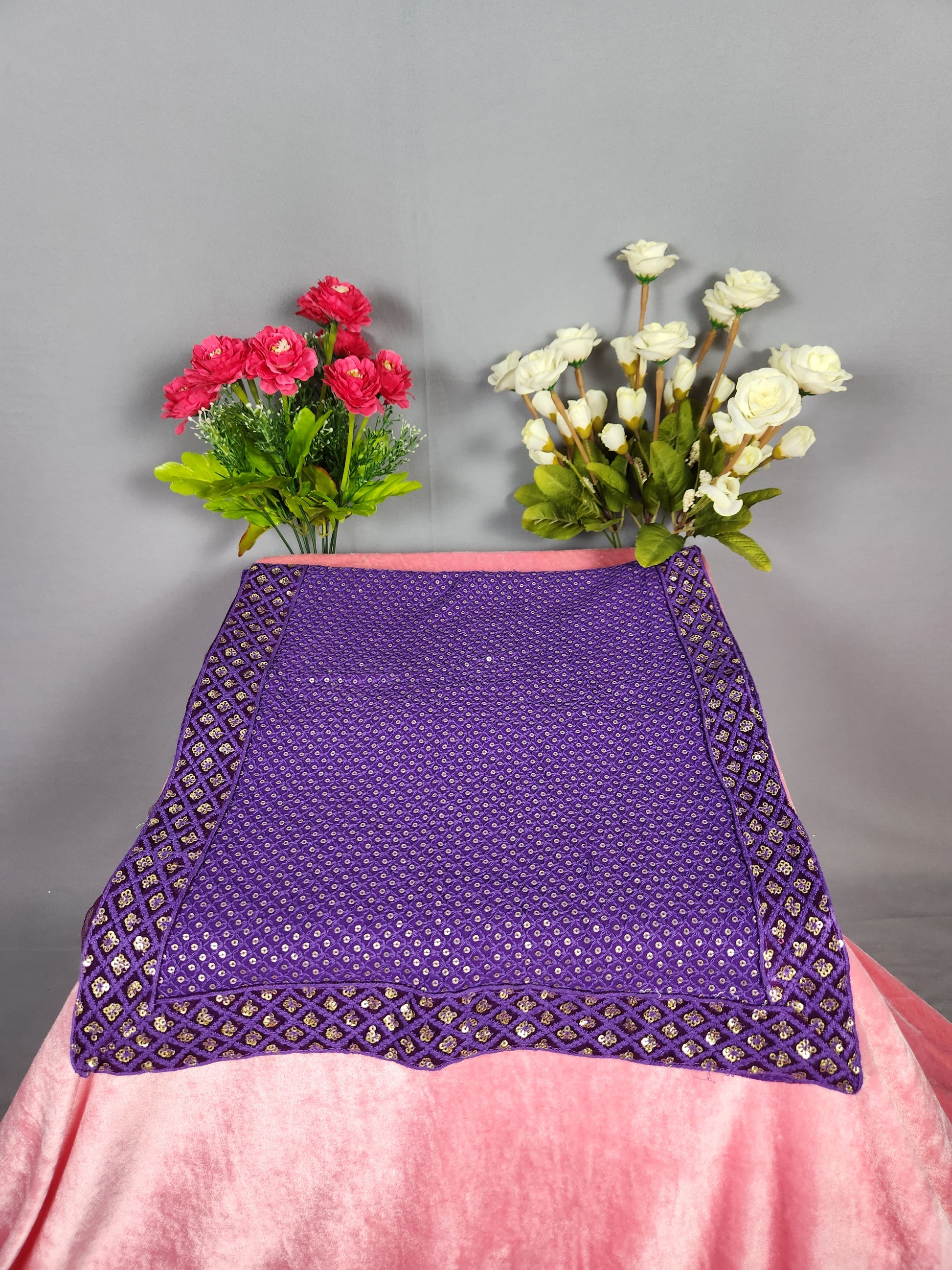 Purple Groom Turban Shawl