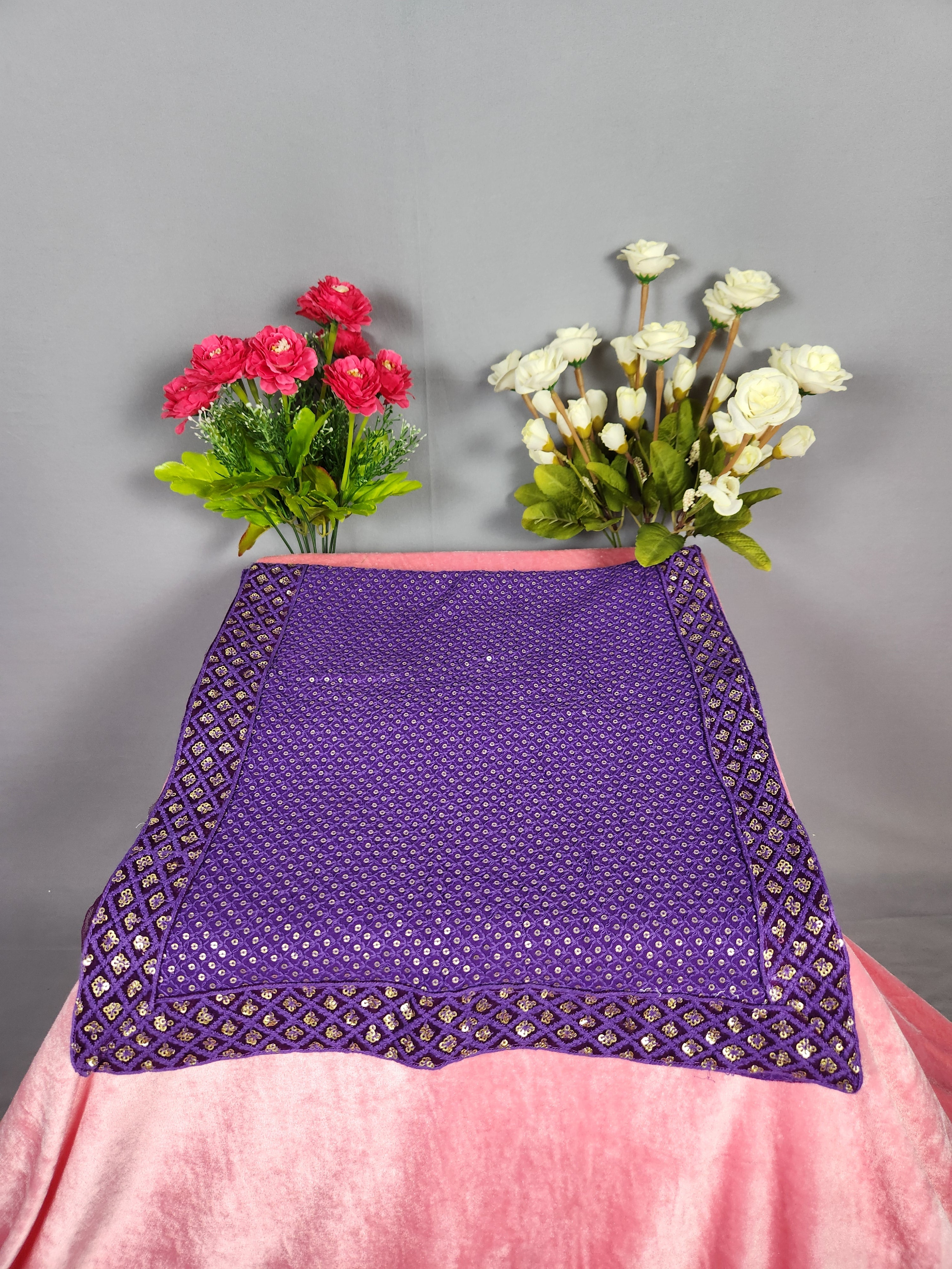 Purple Groom Turban Shawl