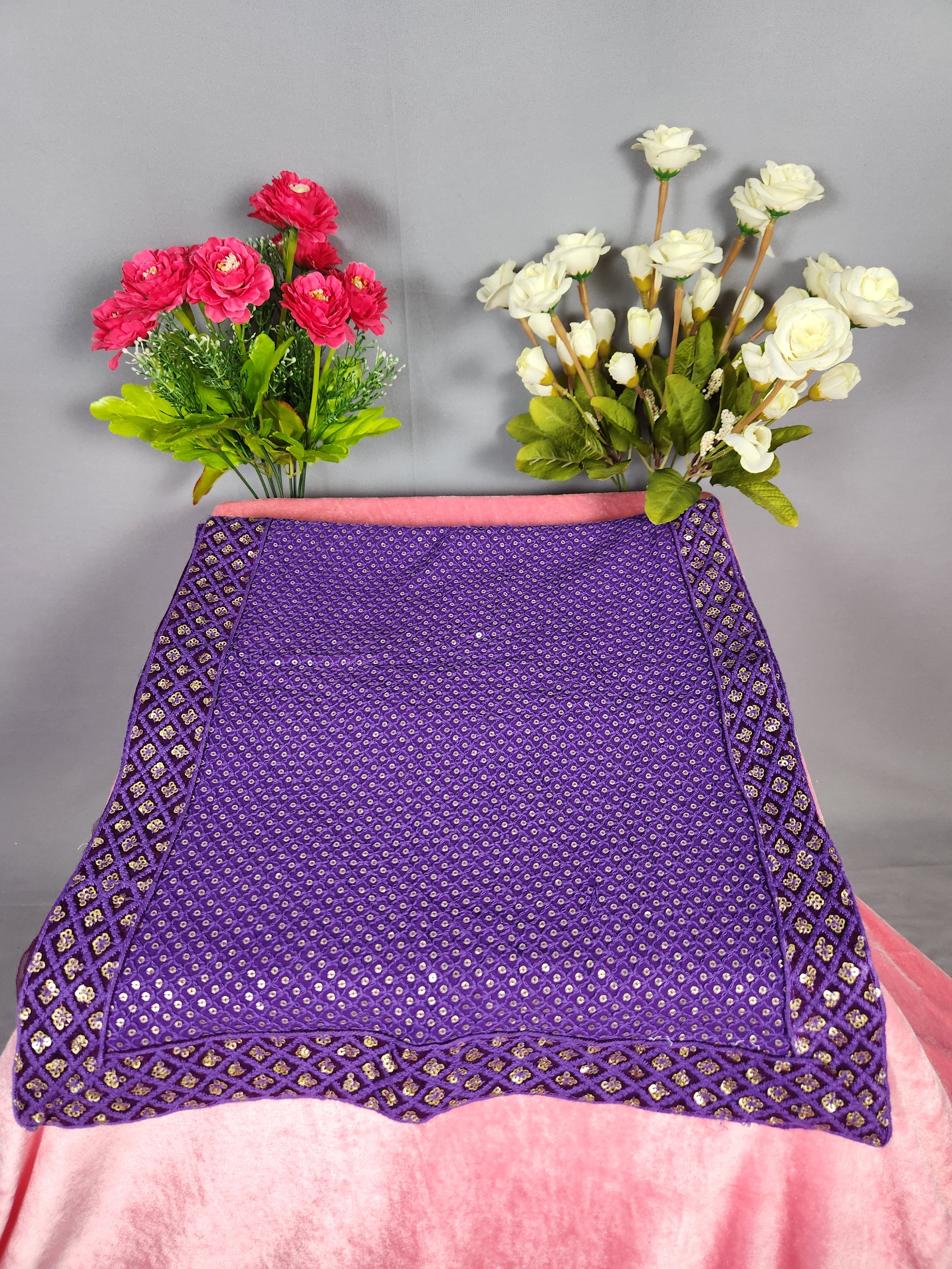 Purple Groom Turban Shawl